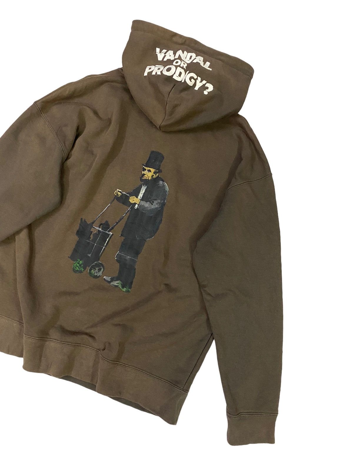 Art Comes First Brandalised X Abraham Lincoln Streetwear Distressed Hoodie Size US L / EU 52-54 / 3 - 7 Thumbnail