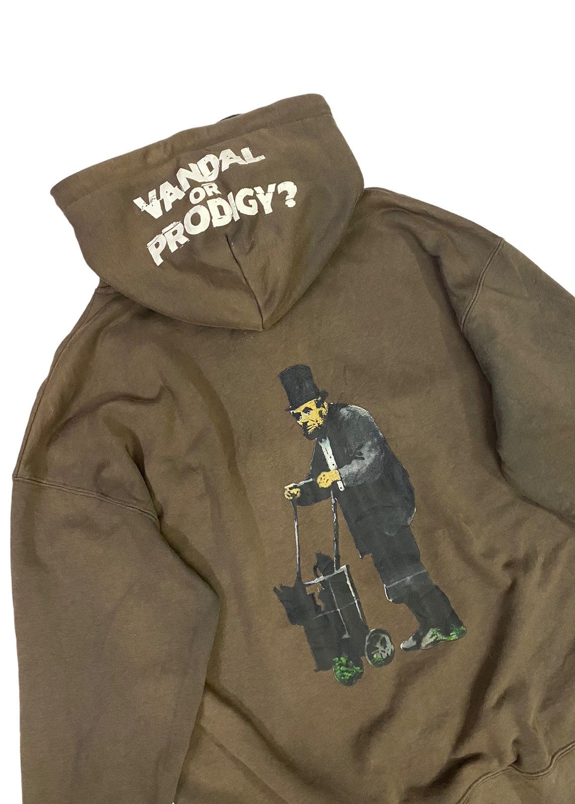Art Comes First Brandalised X Abraham Lincoln Streetwear Distressed Hoodie Size US L / EU 52-54 / 3 - 1 Thumbnail