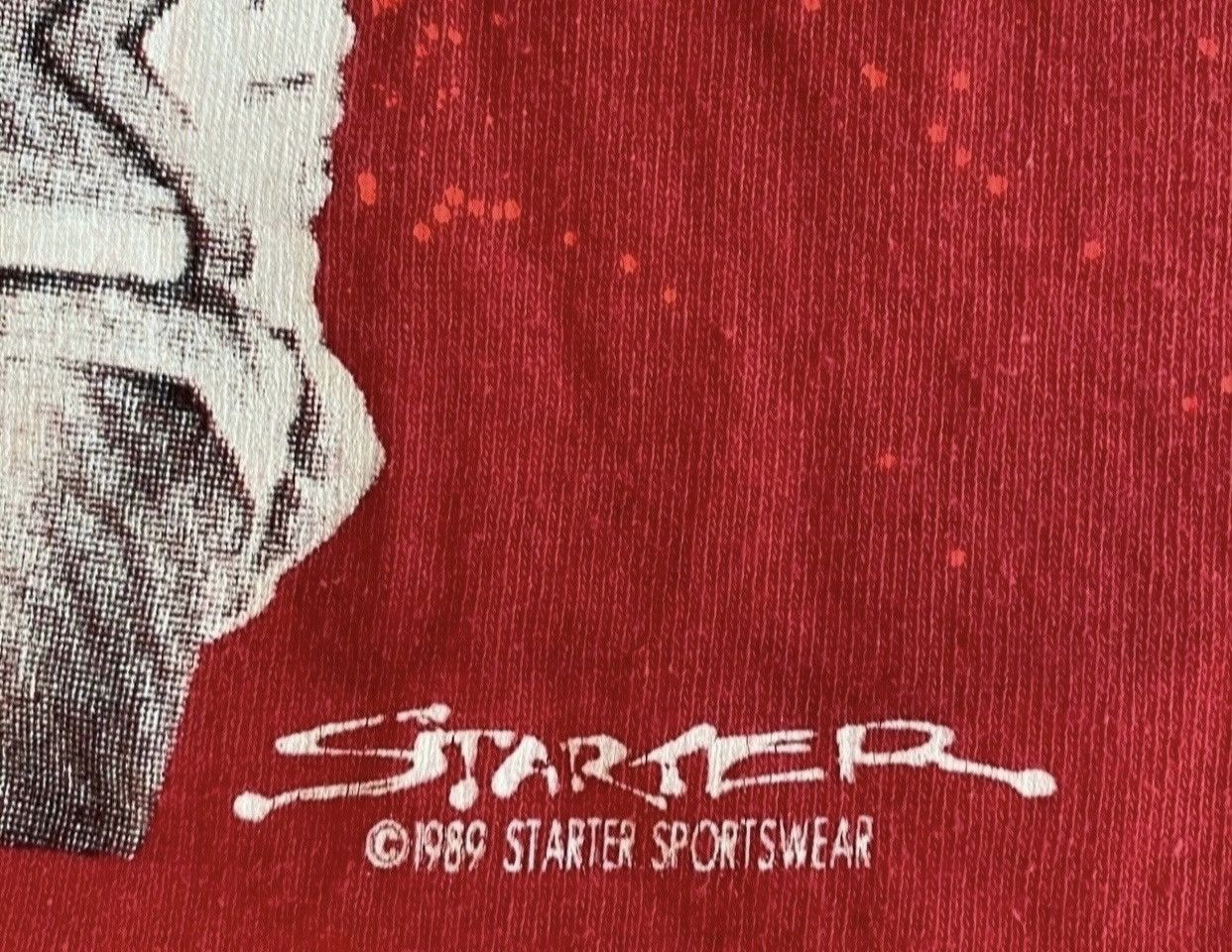 NBA Vintage 89 Michael Jordan Chicago Bulls Starter Tee 90s Size US L / EU 52-54 / 3 - 6 Thumbnail