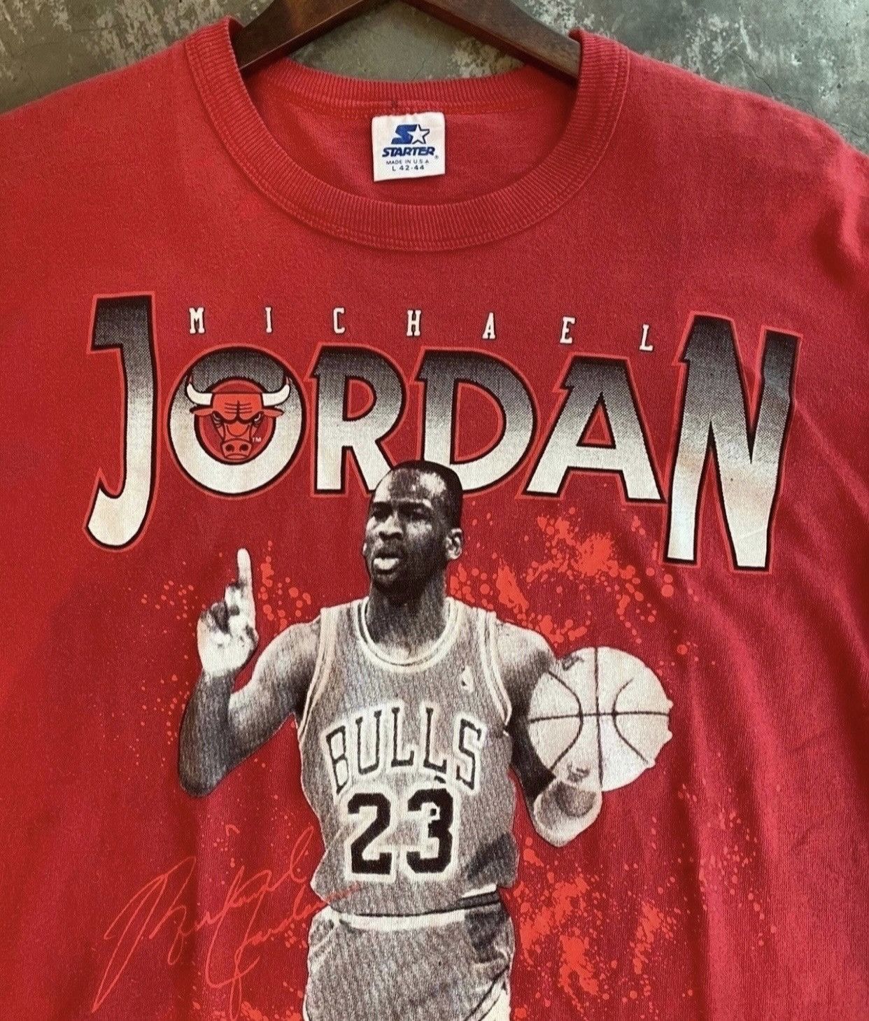 Vintage 89 Michael Jordan Chicago Bulls Starter Tee 90s