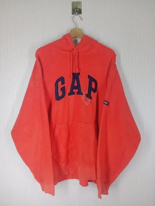 Gap Rare Gap Embroidered Big Logo Hoodie Fleece Size US XL / EU 56 / 4 - 1 Thumbnail