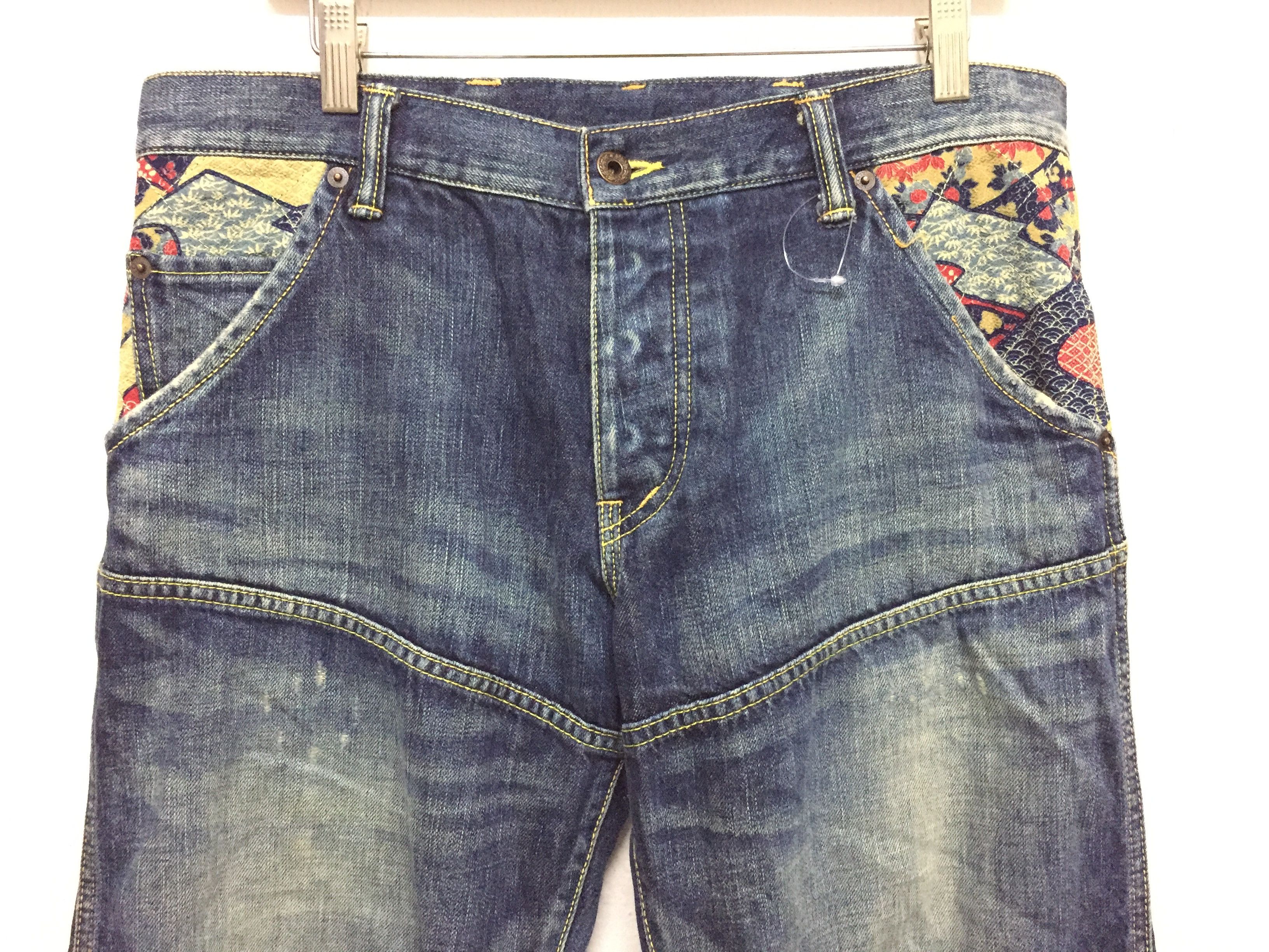 Kapital Vtg Chaka Japan Motif patchwork denim kapital Size US 31 - 8 Thumbnail