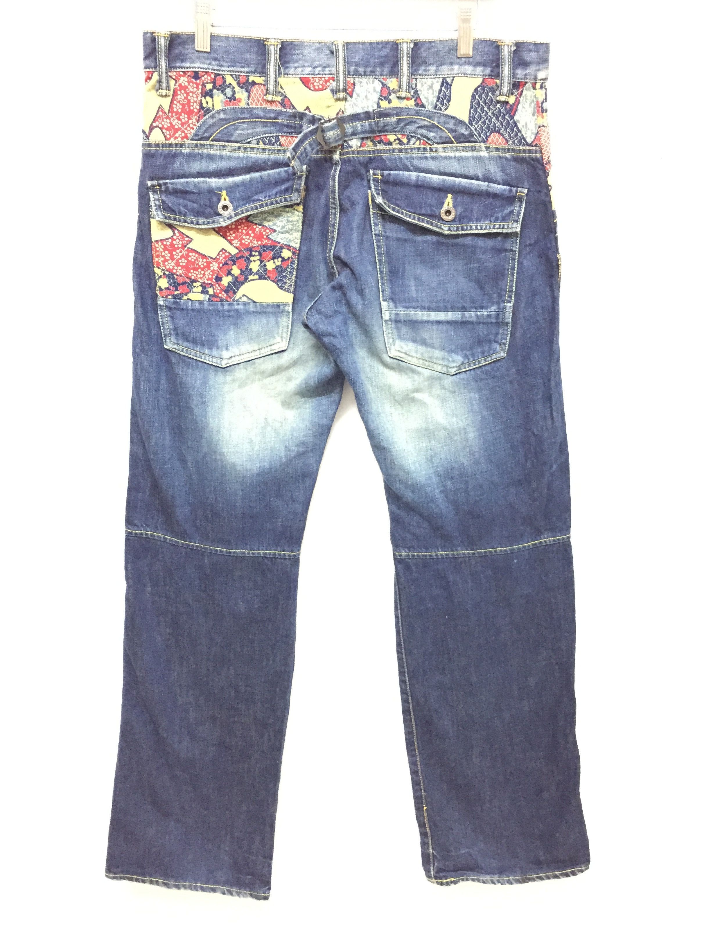 Kapital Vtg Chaka Japan Motif patchwork denim kapital Size US 31 - 3 Thumbnail