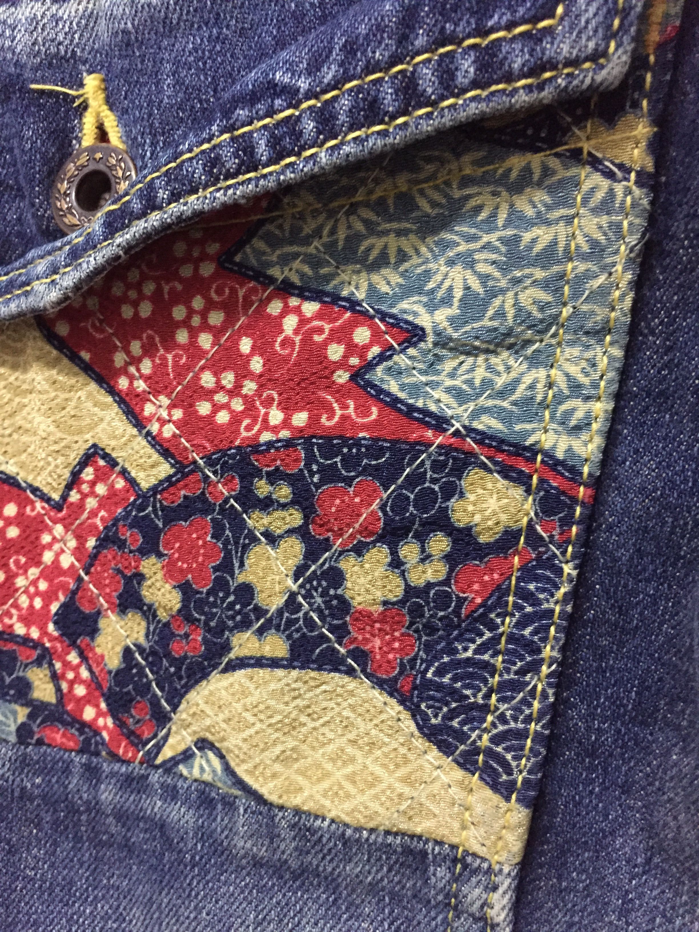 Kapital Vtg Chaka Japan Motif patchwork denim kapital Size US 31 - 5 Thumbnail