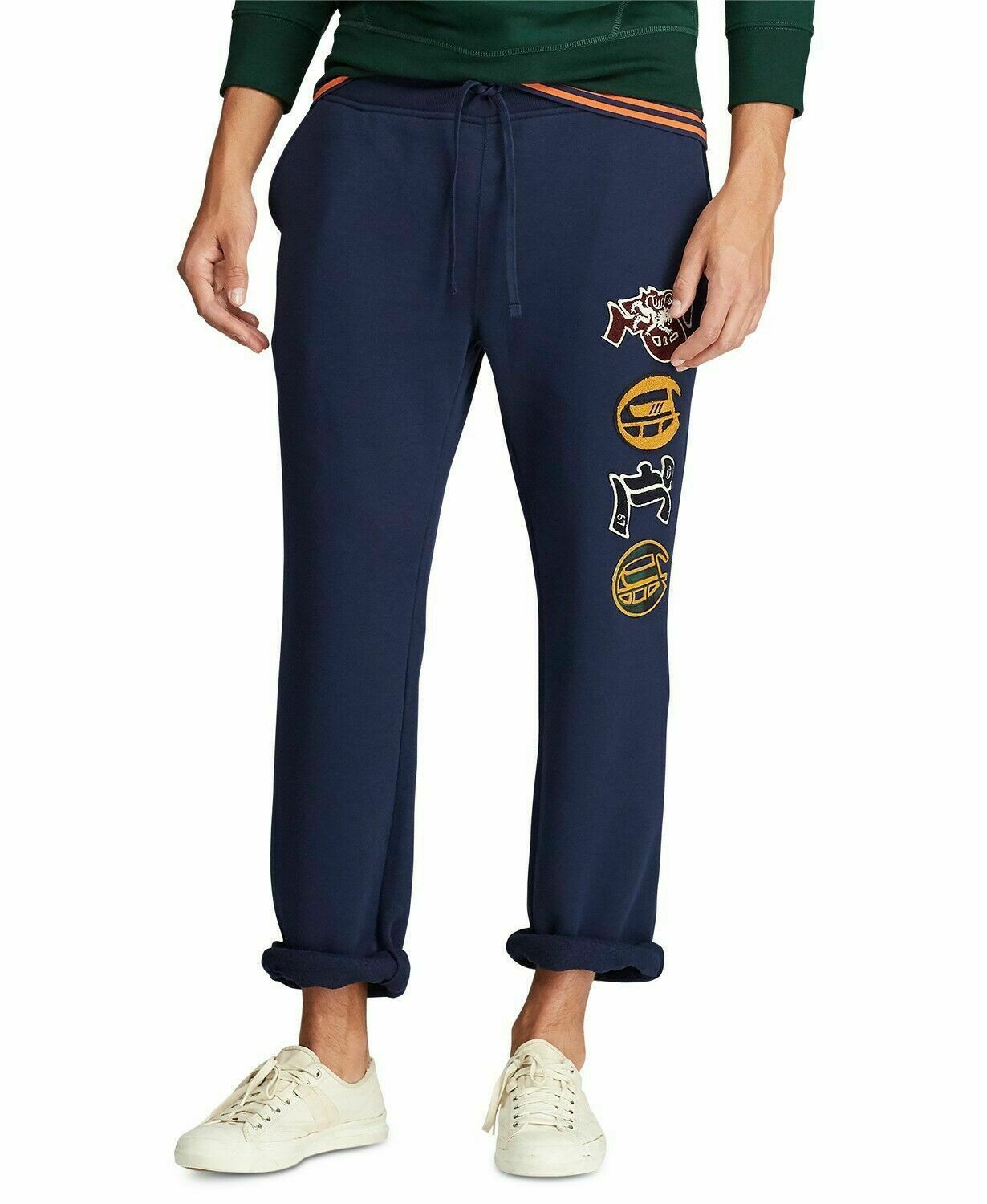 Polo Ralph Lauren Polo Ralph Lauren Navy Embroidered Fleece Jigger Pants XL Size US 38 / EU 54 - 1 Thumbnail