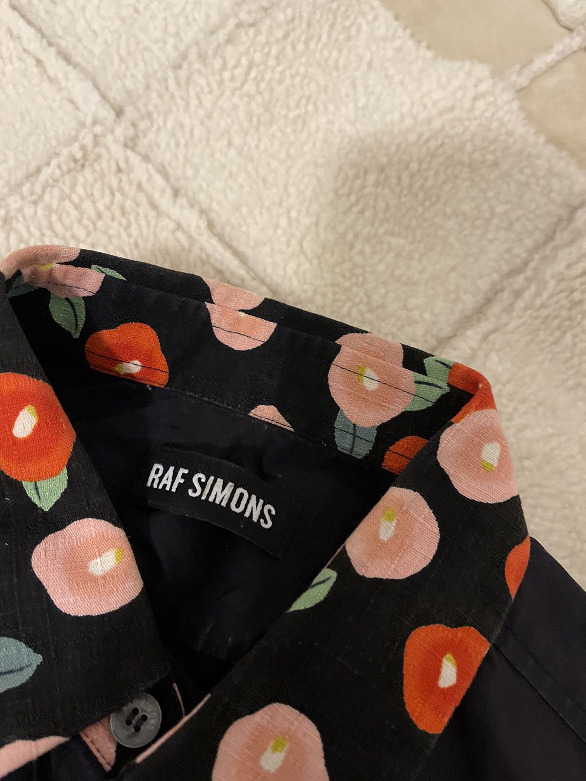 Raf Simons RARE Black Flower button up Size US M / EU 48-50 / 2 - 3 Thumbnail
