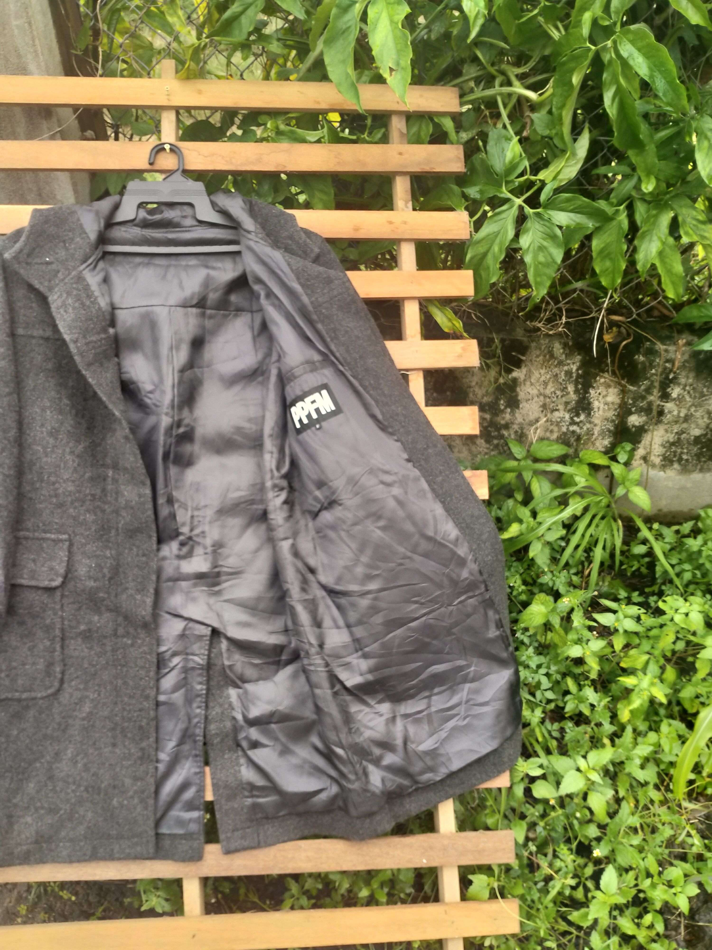 Japanese Brand PPFM WOOL NON BUTTON UP LONG JACKET Size US M / EU 48-50 / 2 - 3 Thumbnail