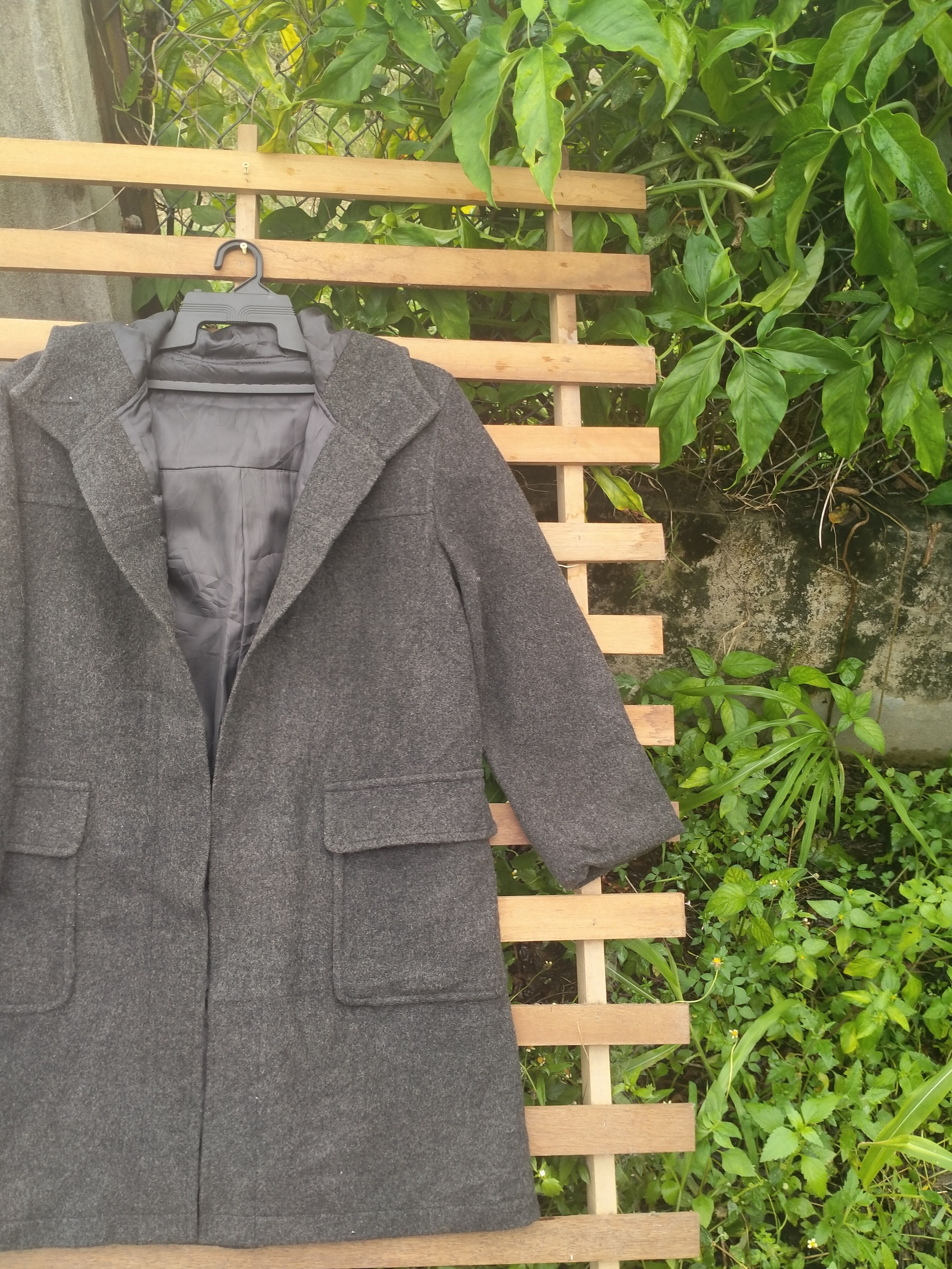 Japanese Brand PPFM WOOL NON BUTTON UP LONG JACKET Size US M / EU 48-50 / 2 - 2 Thumbnail