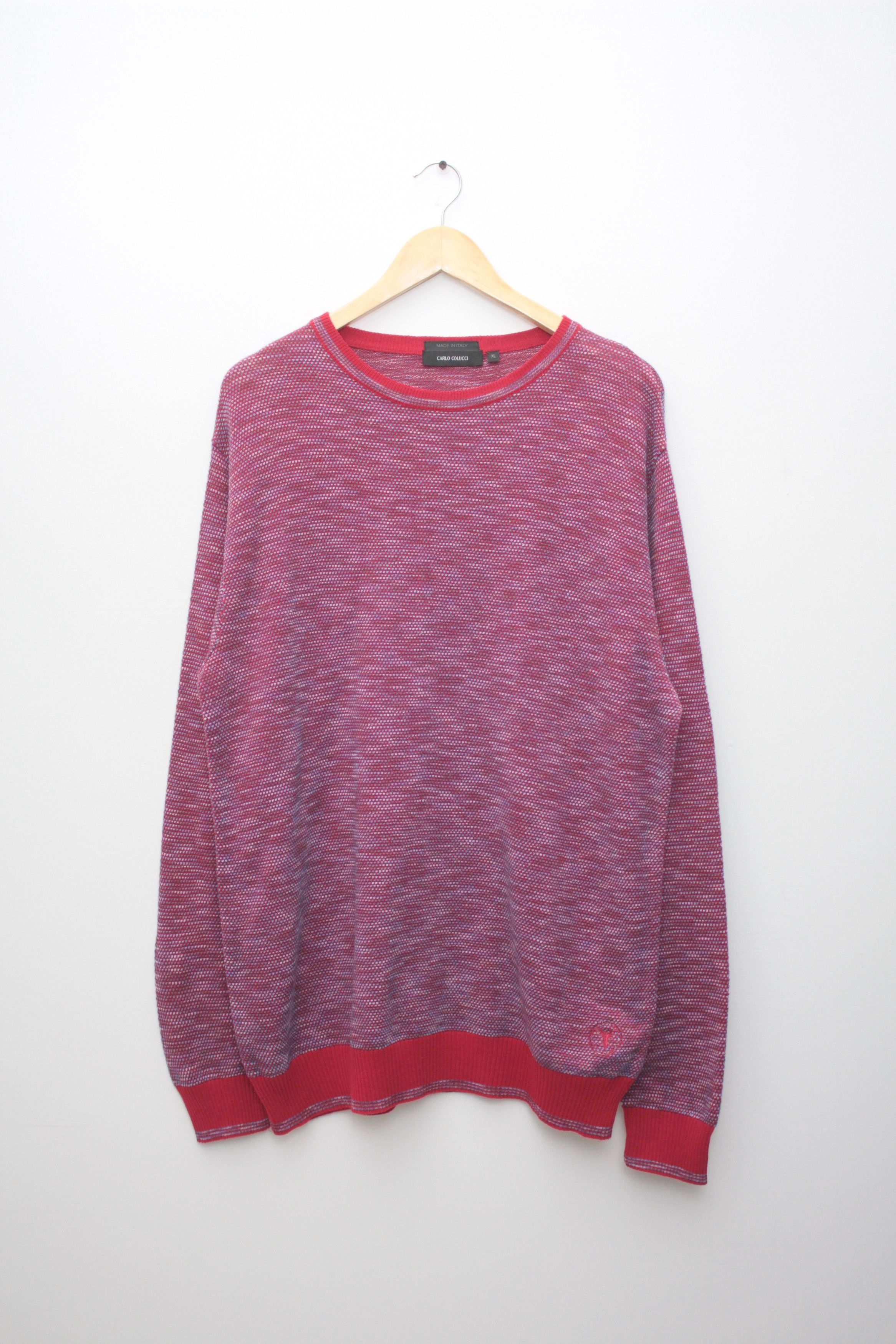 Carlo Colucci Carlo Colucci Red Sweatshirt Made In Italy XL Men's Size US L / EU 52-54 / 3 - 1 Thumbnail