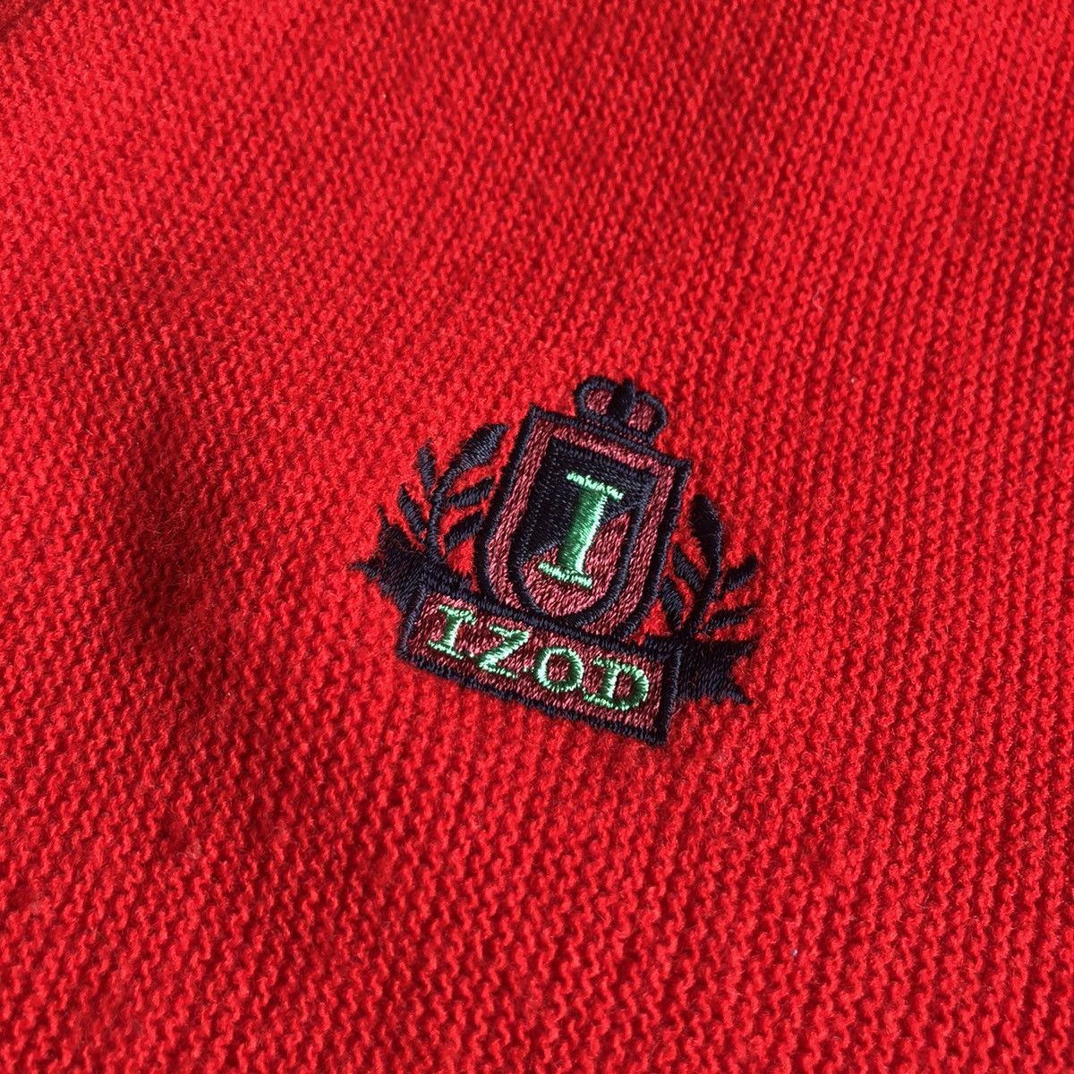 Izod Vintage 1990s Izod Club Red Blank Cardigan Acrylic Sweater Size US XL / EU 56 / 4 - 3 Thumbnail