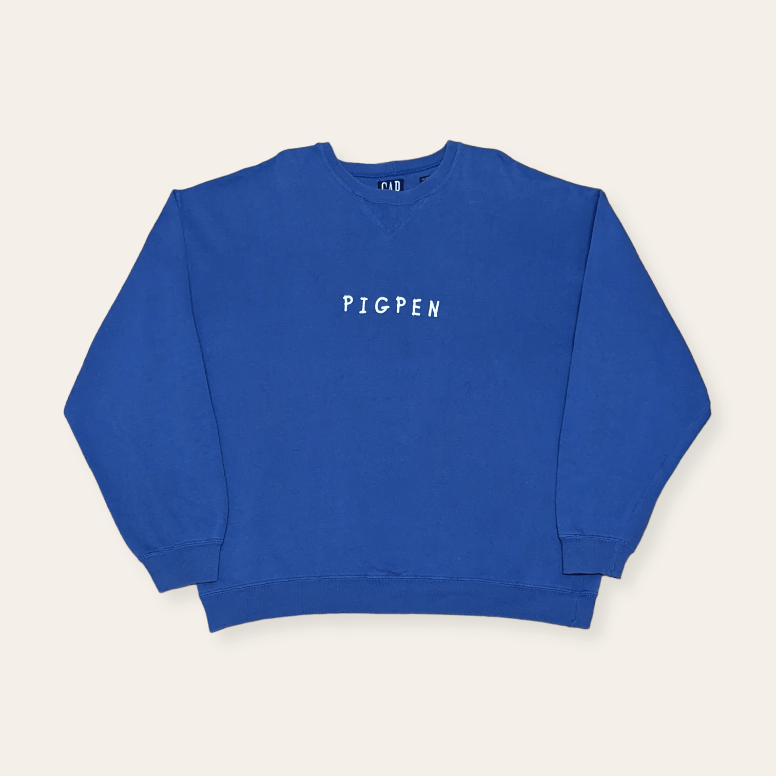 Gap × Vintage Vintage 80s Gap PigPen Clothing Blank Crewneck Sweatshirt Size US L / EU 52-54 / 3 - 1 Thumbnail