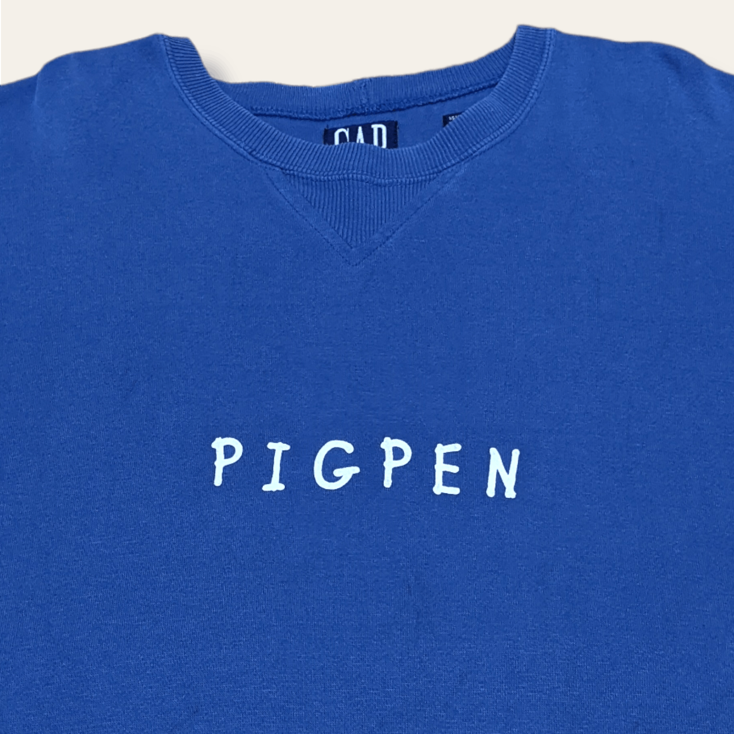 Gap × Vintage Vintage 80s Gap PigPen Clothing Blank Crewneck Sweatshirt Size US L / EU 52-54 / 3 - 7 Thumbnail