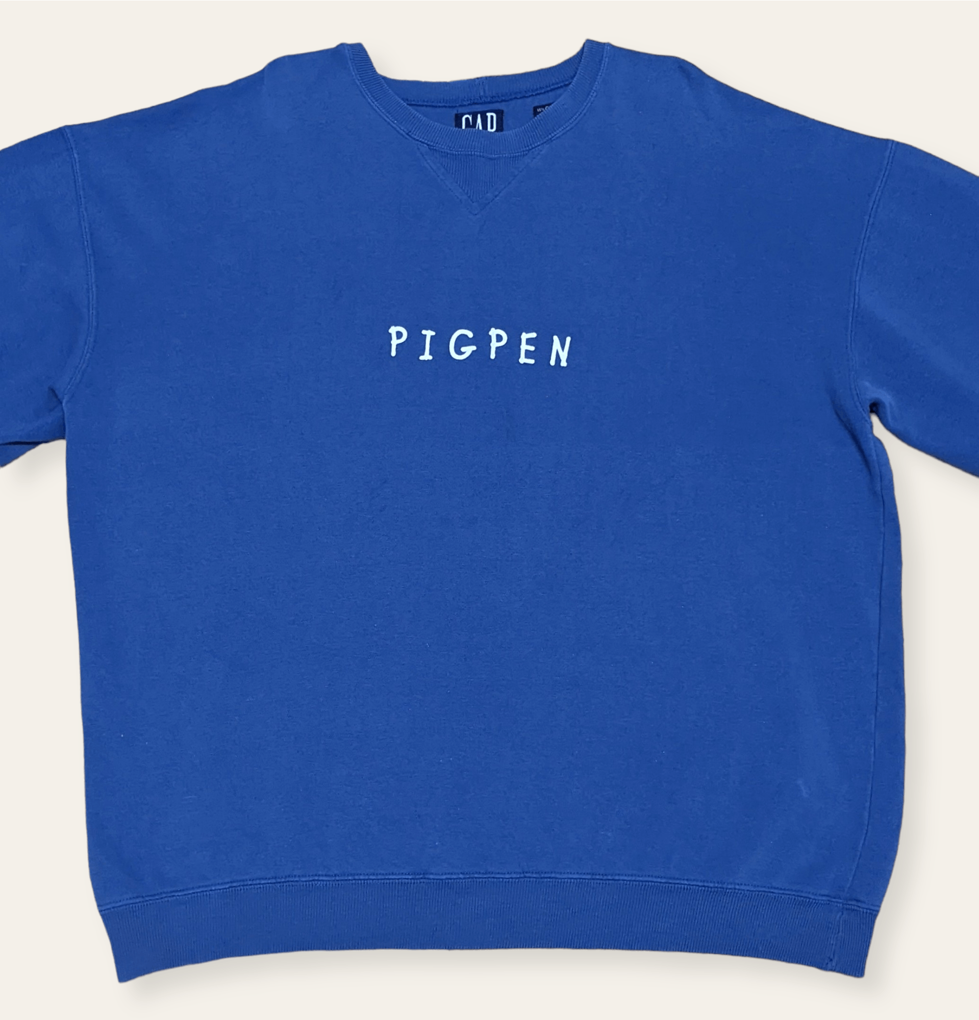 Gap × Vintage Vintage 80s Gap PigPen Clothing Blank Crewneck Sweatshirt Size US L / EU 52-54 / 3 - 3 Thumbnail