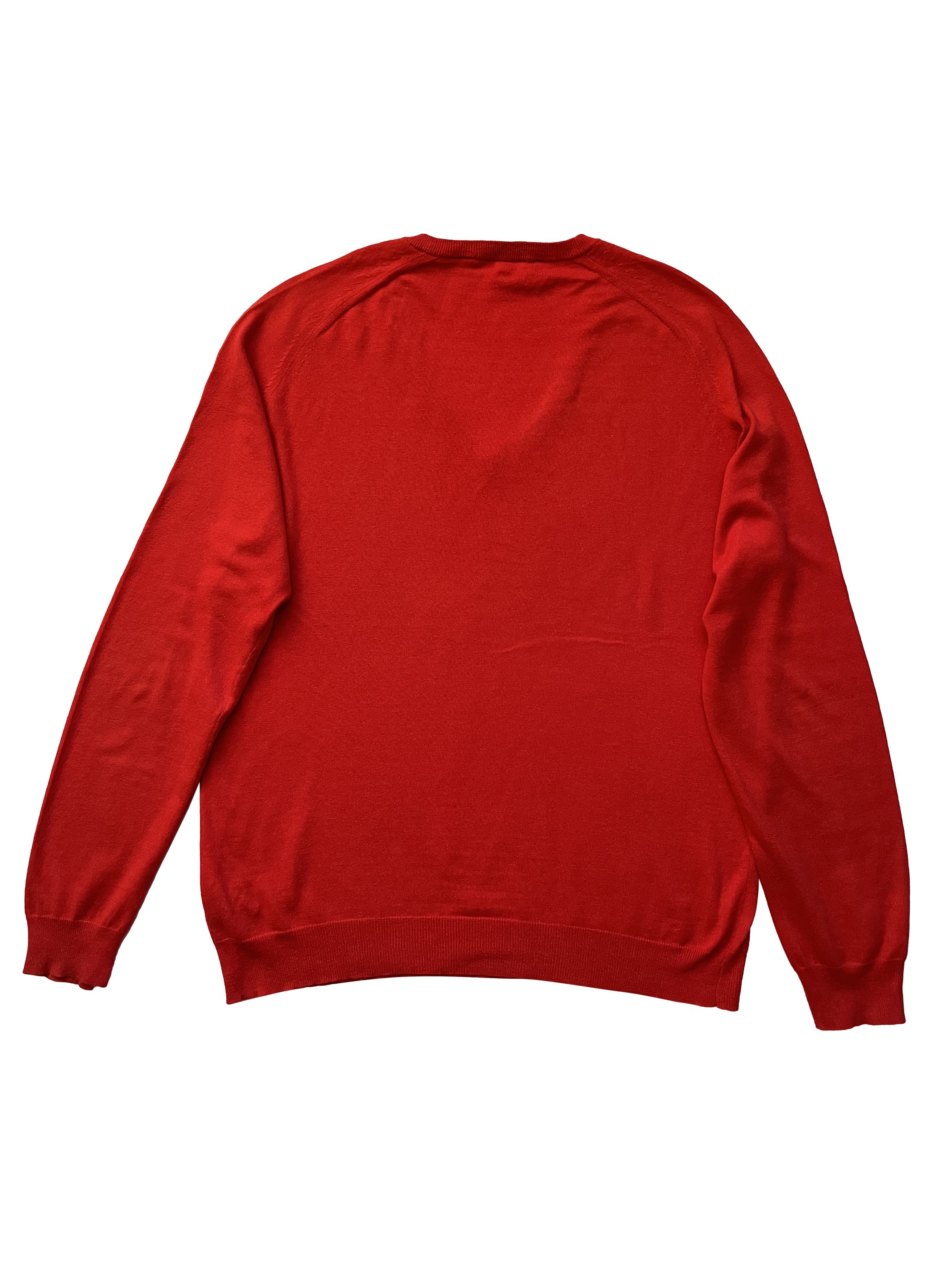 Prada ⚡️QUICK SALE⚡️2007 Prada Red Cotton/Cashmere V-Neck Sweater Size US L / EU 52-54 / 3 - 2 Thumbnail