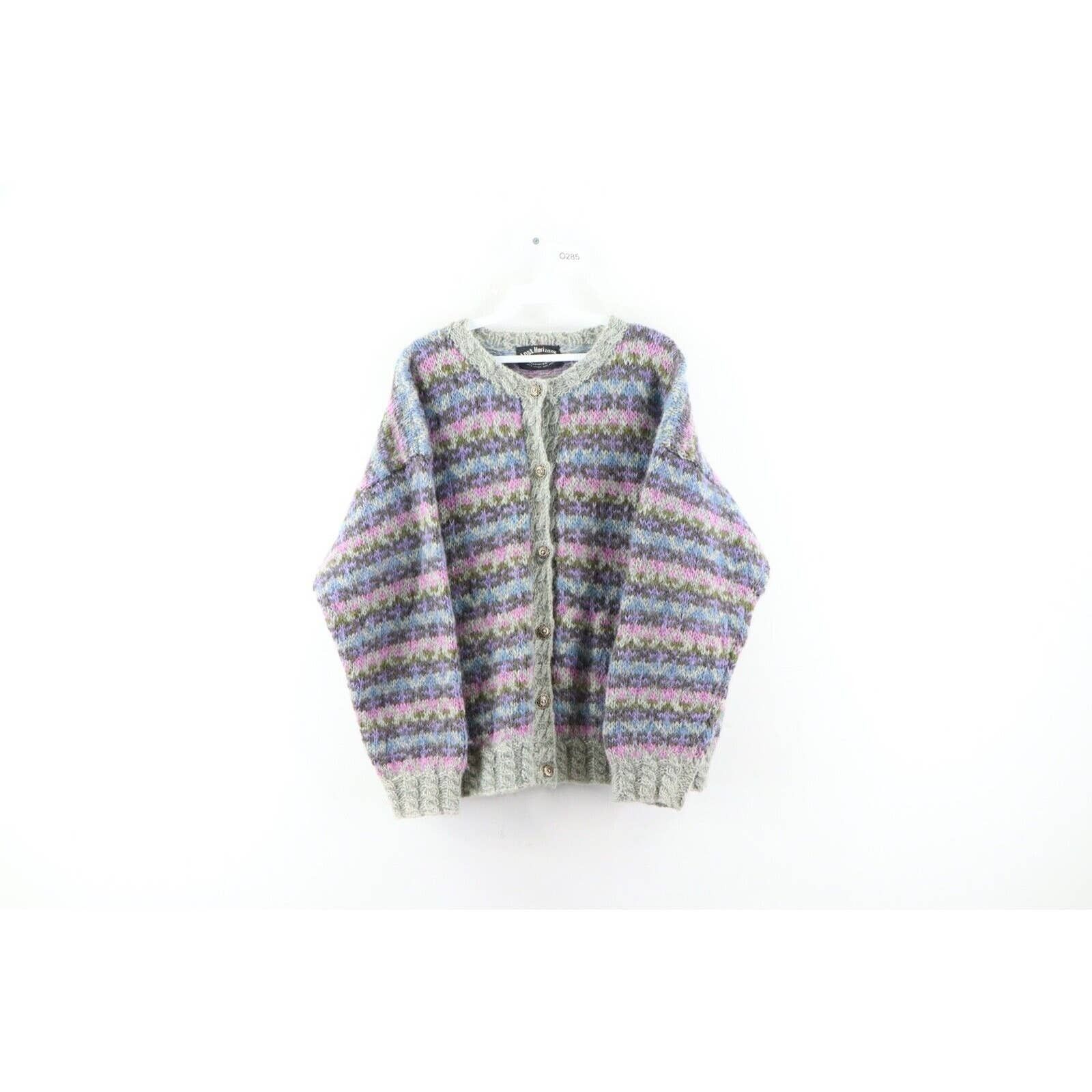 Vintage Vintage Rockabilly Womens Large Hand Knit Fair Isle Wool Size L / US 10 / IT 46 - 1 Preview
