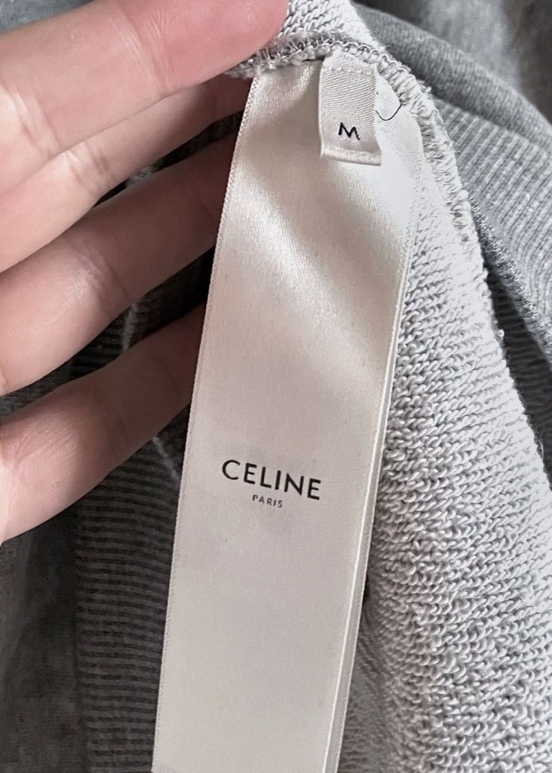 Celine Celine Red Velvet "Sigili Col" Appliqué Grey Sweatshirt Size M / US 6-8 / IT 42-44 - 5 Thumbnail