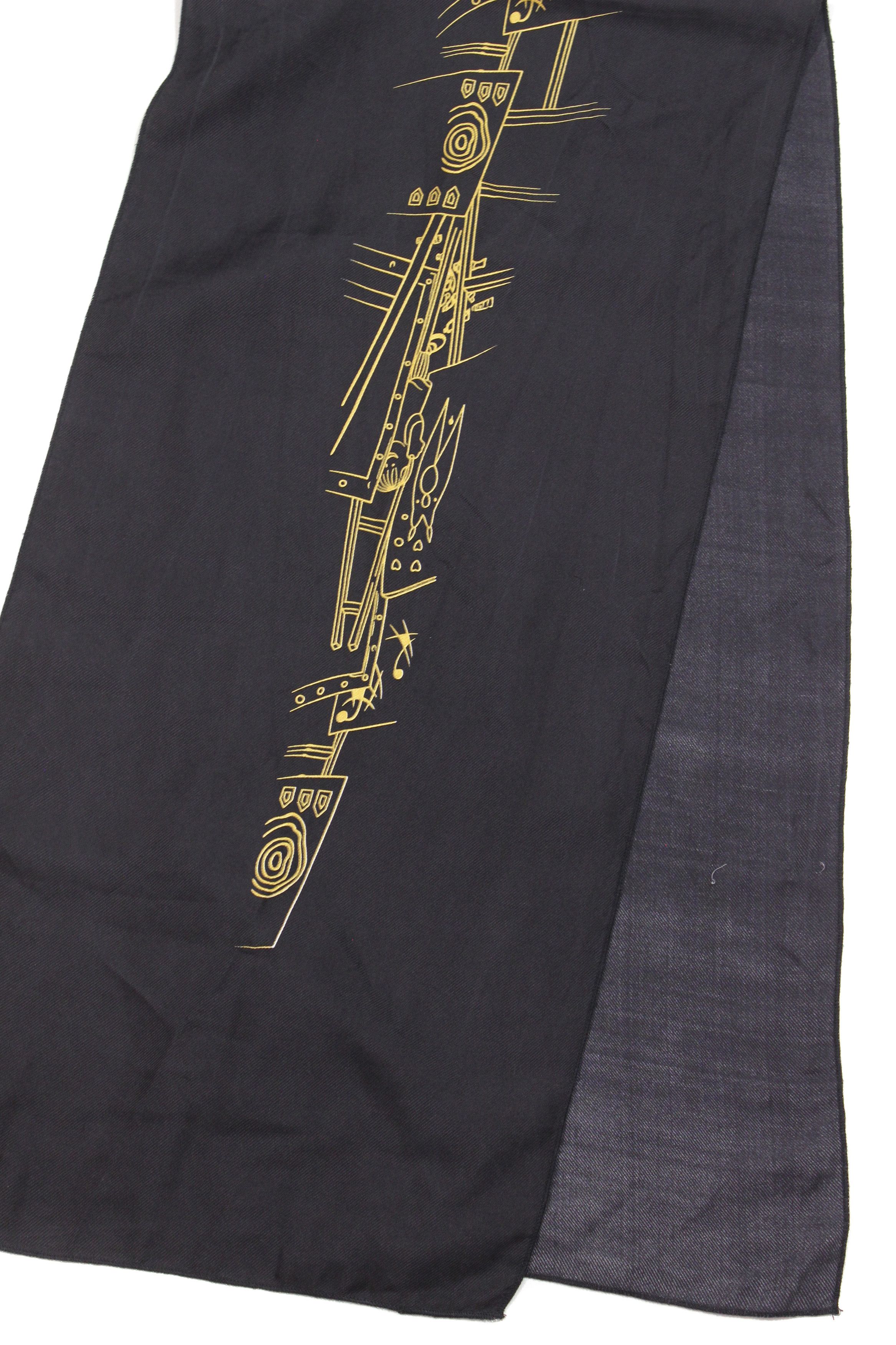 Vintage 80S Leonardo da Vinci "Mona Lisa" Silk Scarf Vintage Size ONE SIZE - 4 Thumbnail