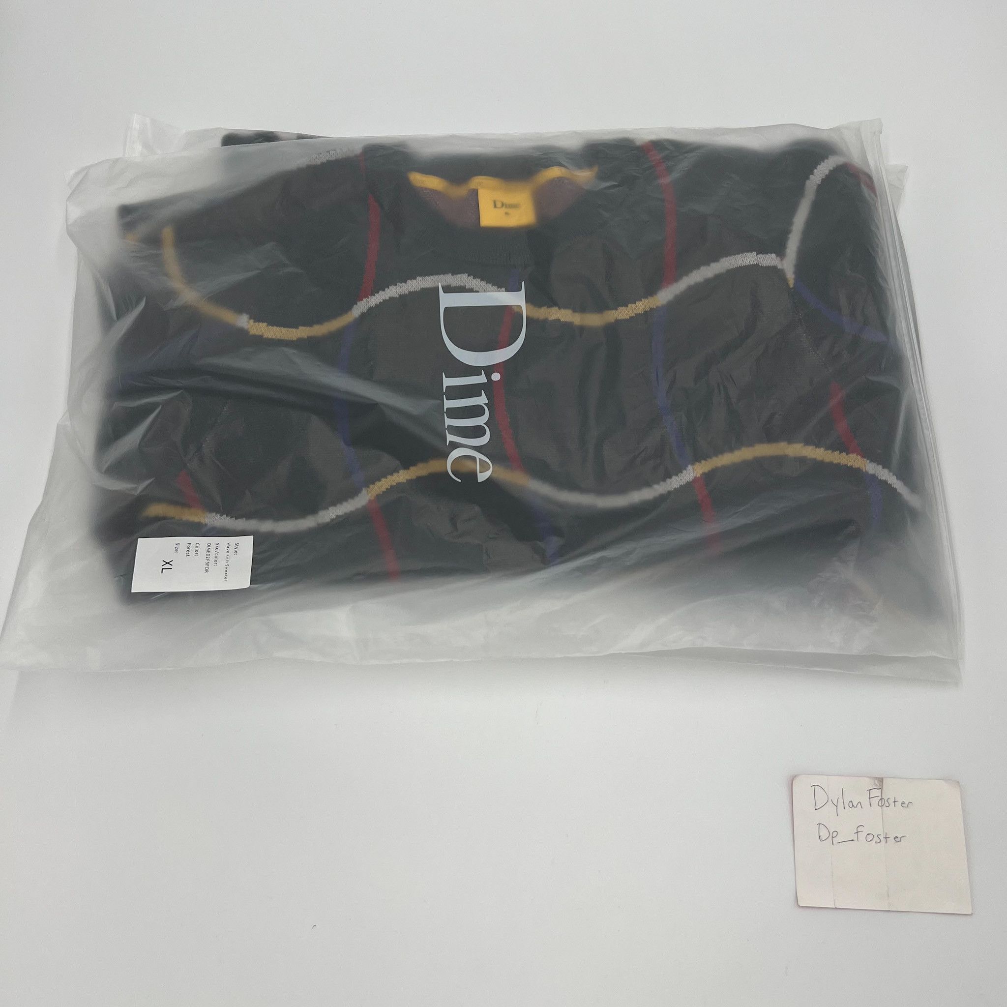 Dime Dime Wave Knit Sweater Dark Forest • XL Size US XL / EU 56 / 4 - 5 Thumbnail