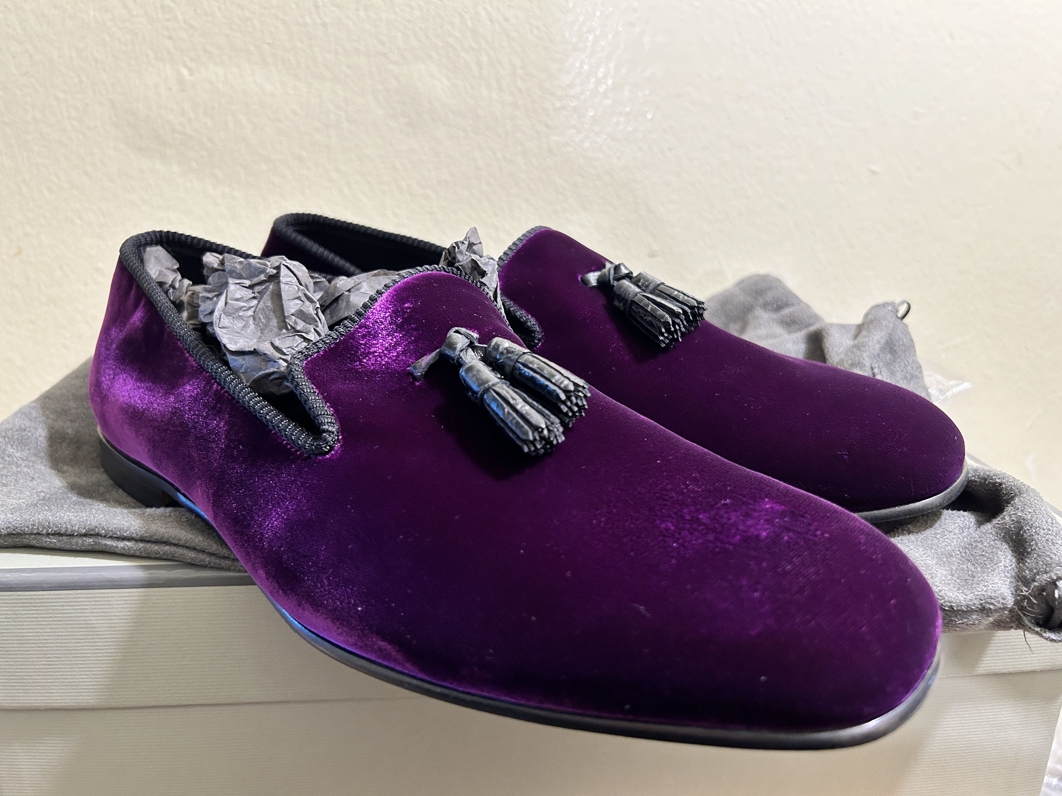 Tom Ford Tom Ford William Tassel Evening Loafer Velvet Purple Size US 10.5 / EU 43-44 - 1 Thumbnail