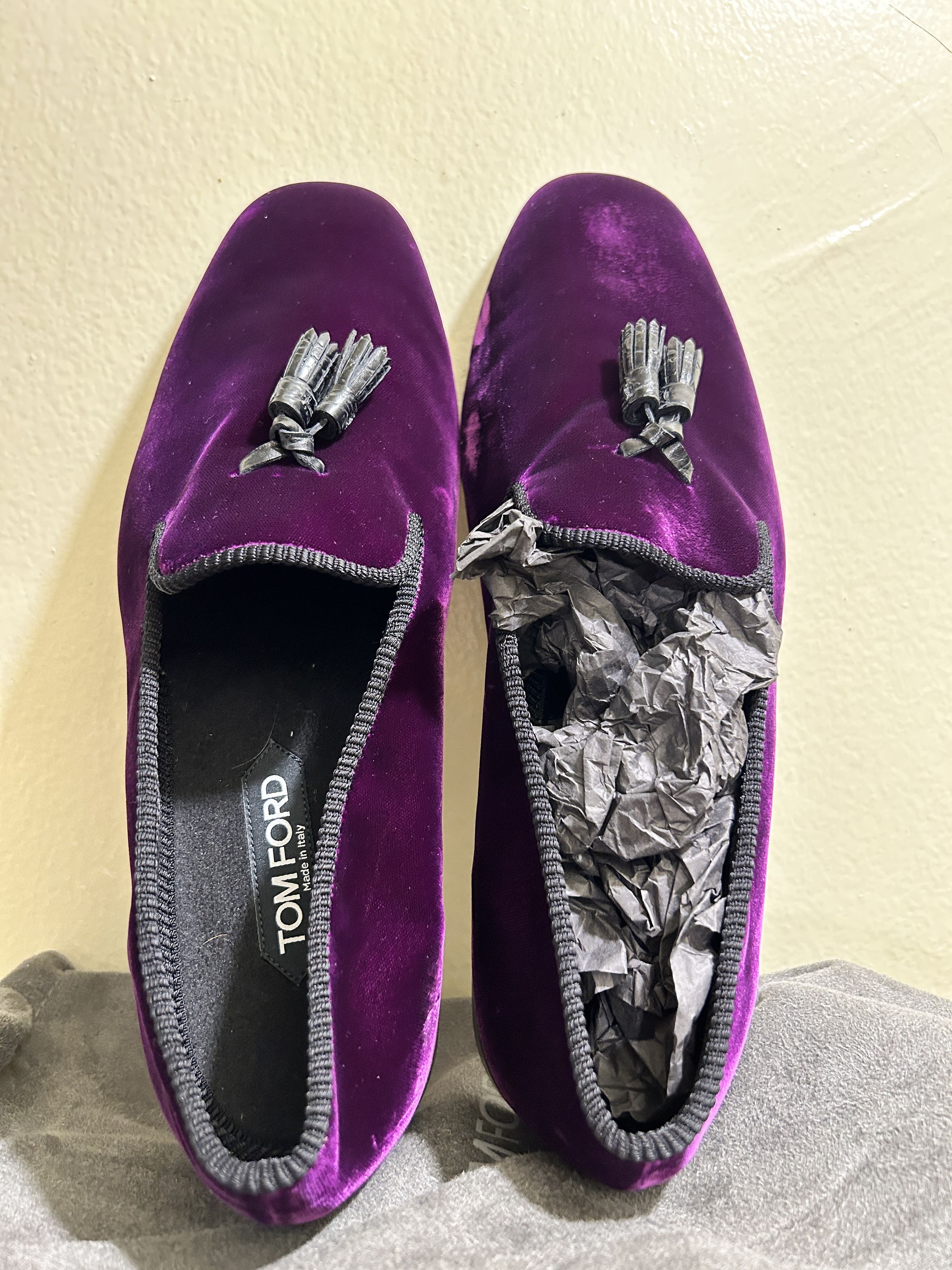 Tom Ford Tom Ford William Tassel Evening Loafer Velvet Purple Size US 10.5 / EU 43-44 - 6 Thumbnail
