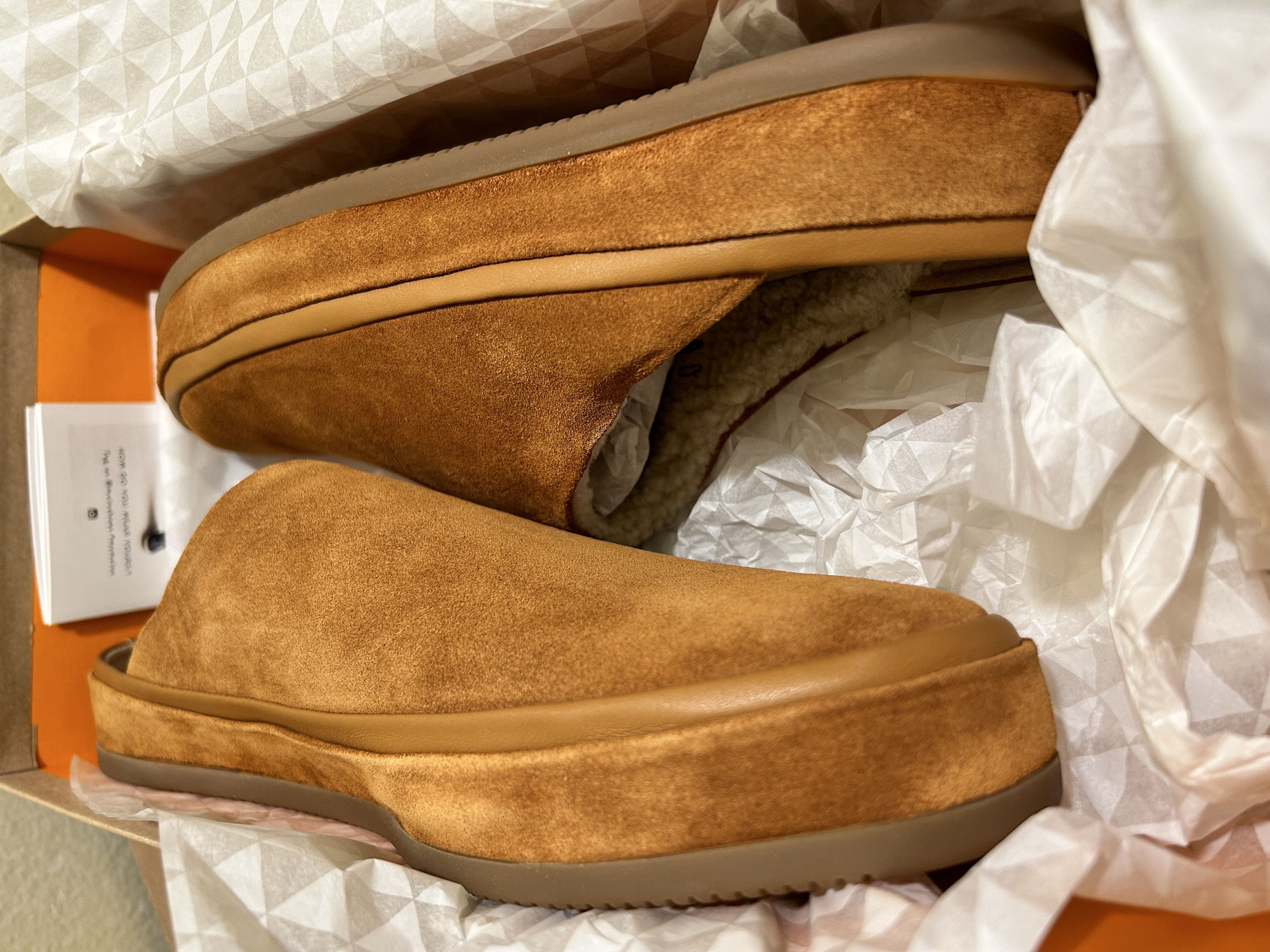 MULO MULO Shearling Suede Slippers - Brown Size US 10 / EU 43 - 3 Thumbnail