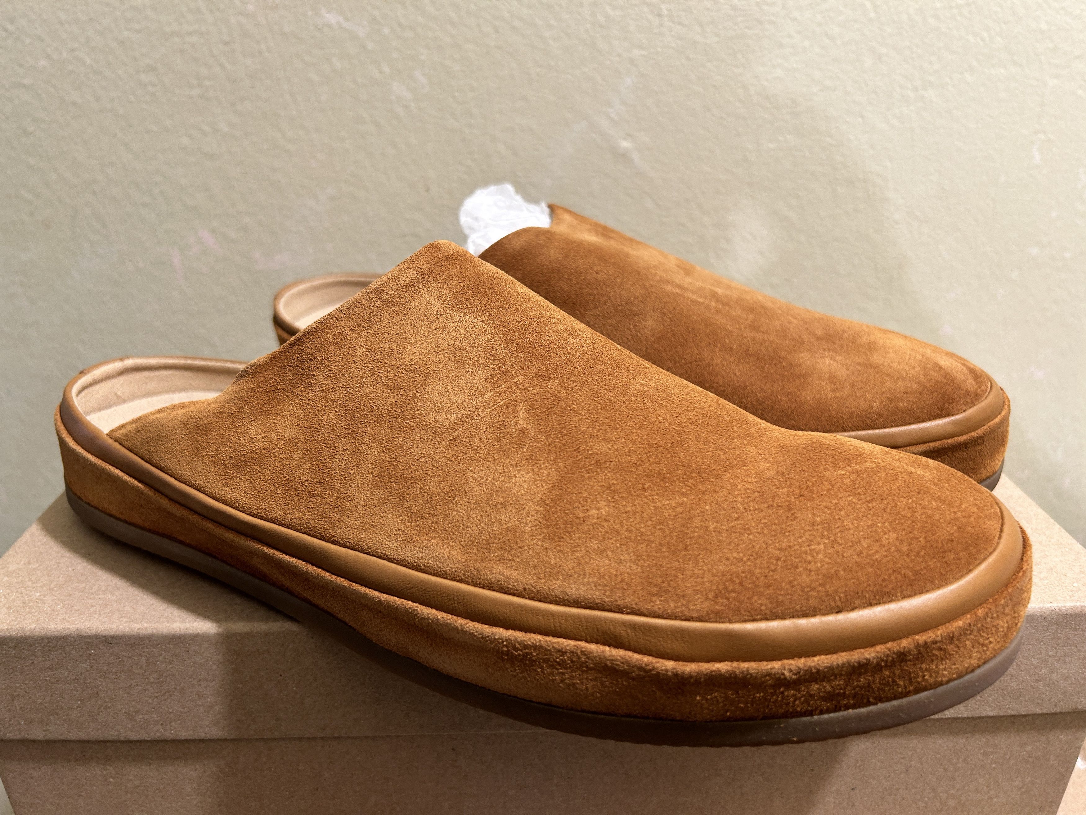MULO MULO Shearling Suede Slippers - Brown Size US 10 / EU 43 - 2 Thumbnail