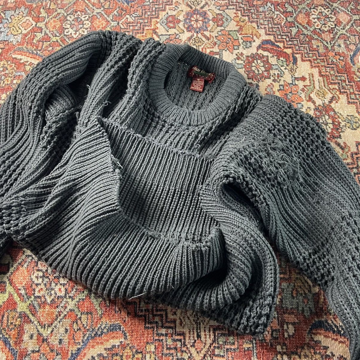 Gap (L) Vintage Thrashed & Faded Crazy Chunky Knit Sweater BOXY Size US L / EU 52-54 / 3 - 3 Thumbnail