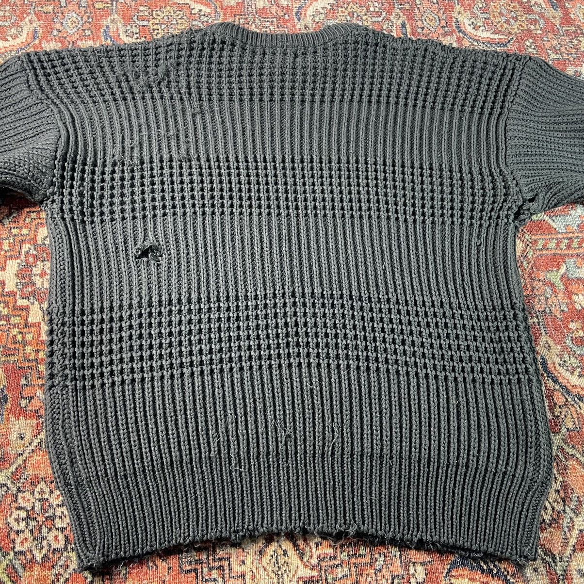 Gap (L) Vintage Thrashed & Faded Crazy Chunky Knit Sweater BOXY Size US L / EU 52-54 / 3 - 4 Thumbnail