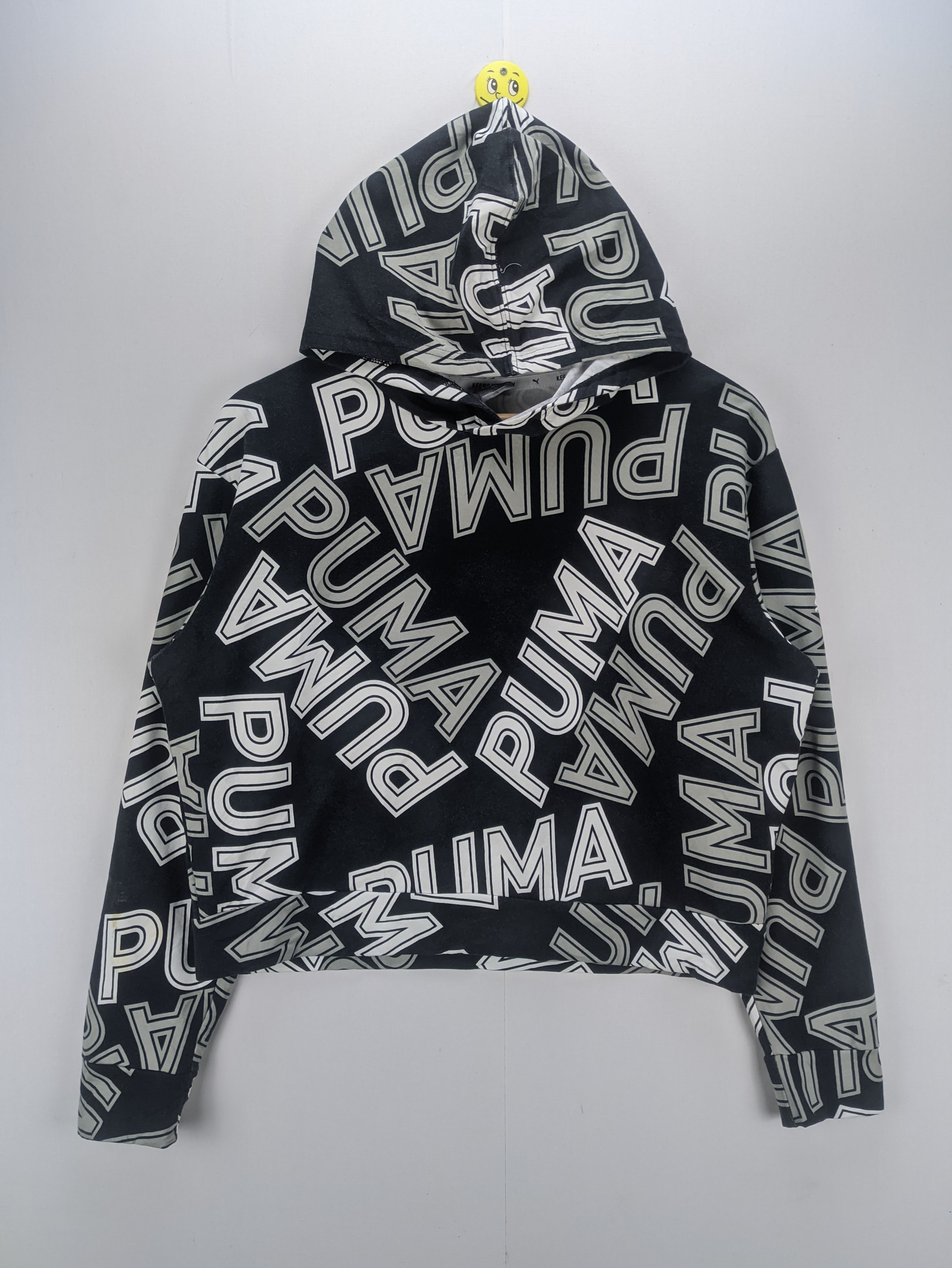 Puma Steals🔥Puma Hoodies Cropped Pullover Fullprint Size M / US 6-8 / IT 42-44 - 1 Thumbnail