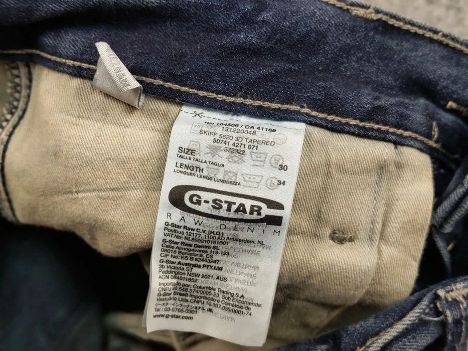 G-Star Vintage G-Star Raw Japan Skiff 5620 3d Tapered Denim Jeans Size US 30 / EU 46 - 9 Thumbnail