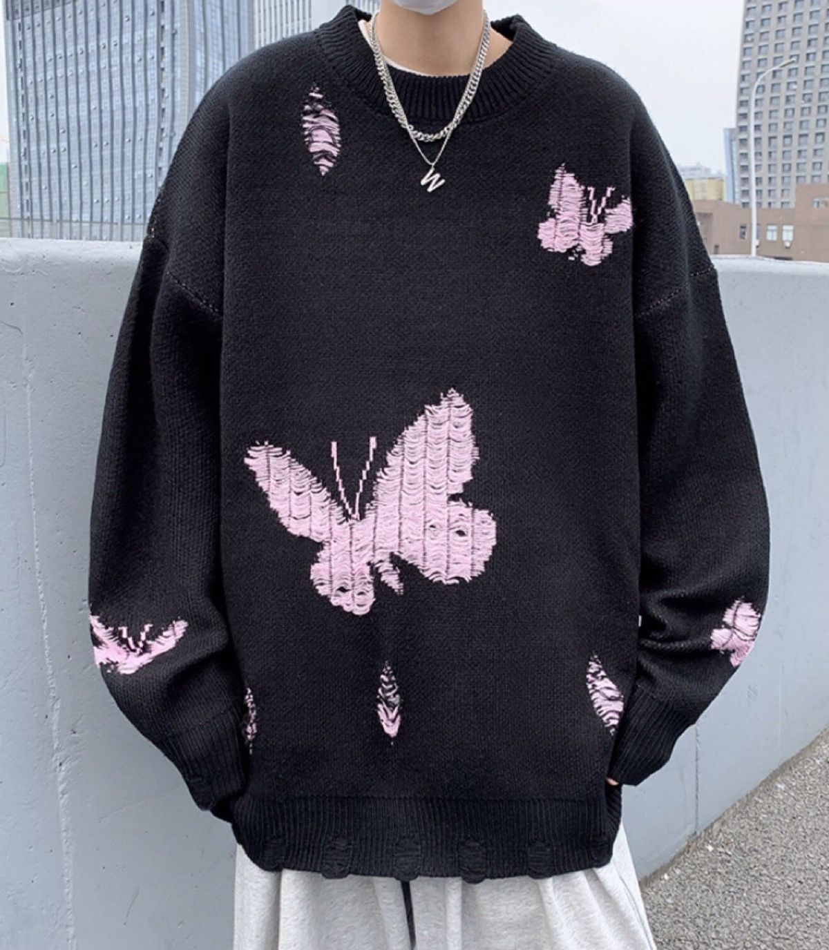 tanakadaisuke butterfly hole back knit vest