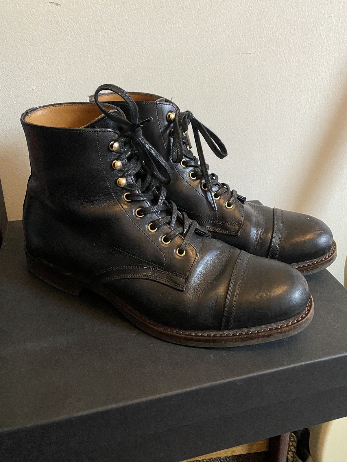 rrl livingstone leather boot
