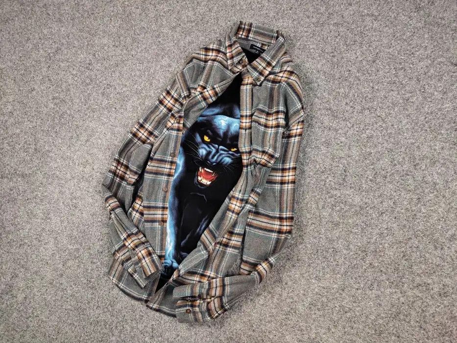 Flannel Vintage Flannel Shirt Checkered Travis Scott Style Hype Size US M / EU 48-50 / 2 - 4 Thumbnail