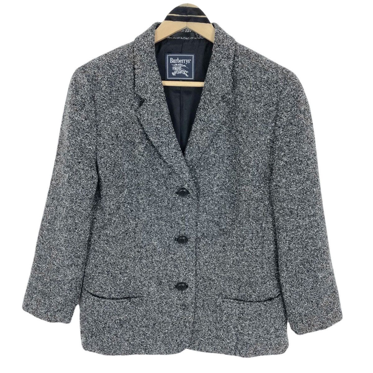 Burberry Vintage Burberrys Wool Single Breasted Tweed Short Coat Size S / US 4 / IT 40 - 1 Thumbnail