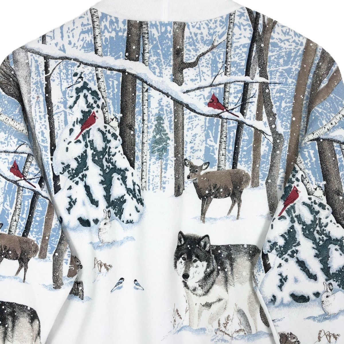 Vintage Vintage 90s Woolrich Christmas Winter Full Print Sweatshirt Size US S / EU 44-46 / 1 - 13 Thumbnail