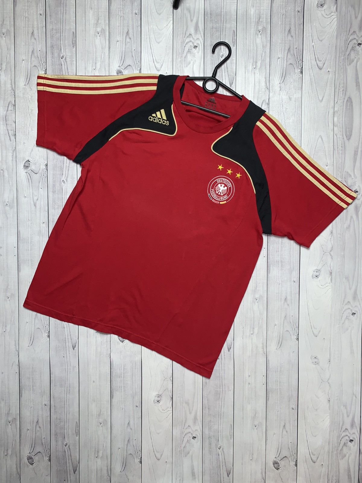 Vintage adidas Soccer jersey Deutschland red rare size L
