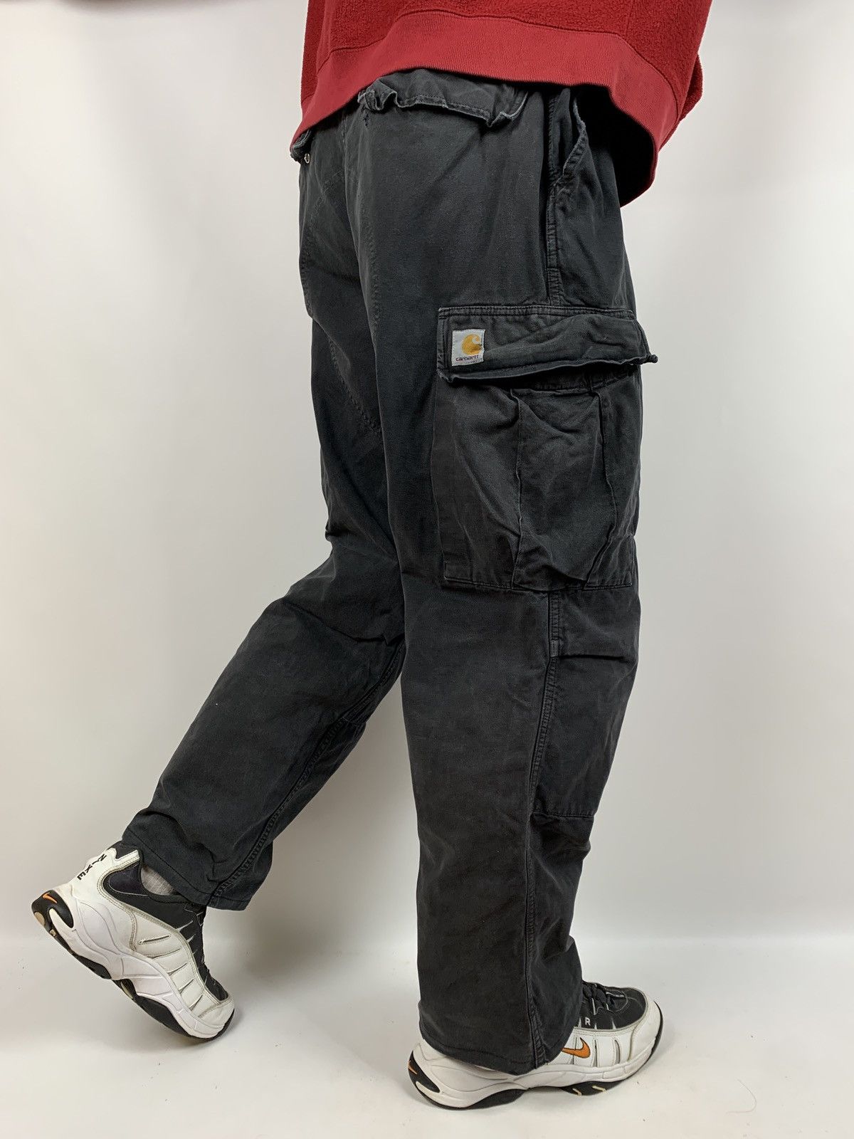 Carhartt 90s Vintage Carhartt Distressed Cargo Pants Travis Style Size US 33 - 1 Thumbnail