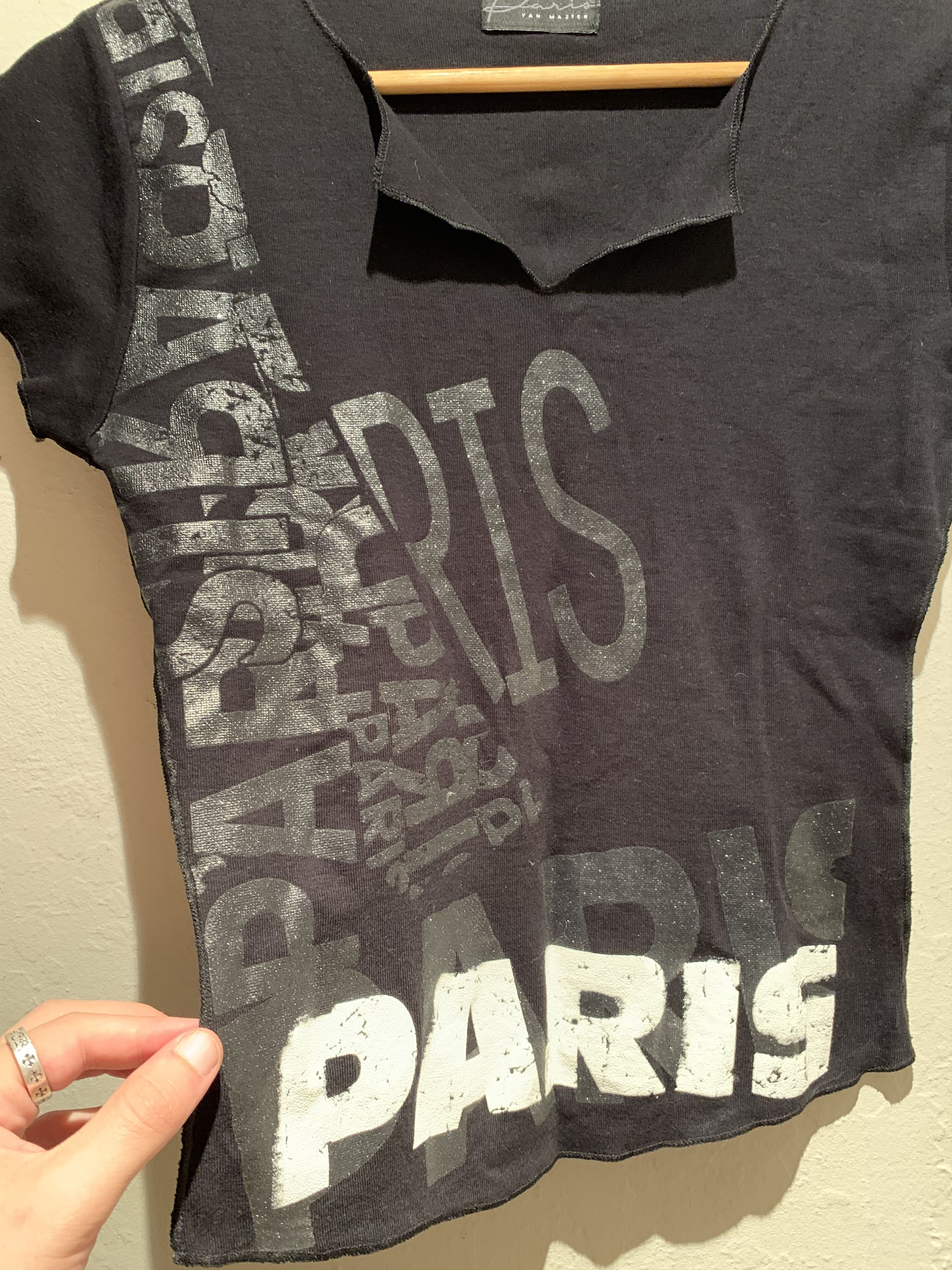 Vintage *RARE* Vintage 90s/2000s Paris Glitter Bratz T-Shirt E-Girl Size M / US 6-8 / IT 42-44 - 3 Thumbnail