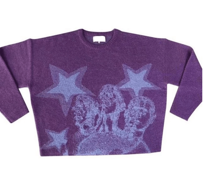 Japanese Brand × Vintage Vintage Stars Sweater Size US L / EU 52-54 / 3 - 1 Thumbnail