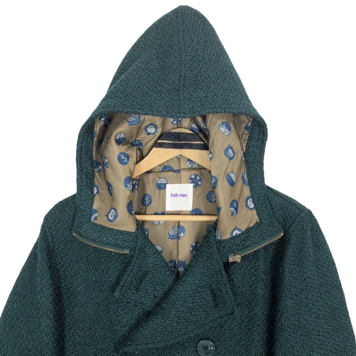 Issey Miyake Ne-Net Hooded Double Breasted Duffle Coat Issey Miyake Size M / US 6-8 / IT 42-44 - 6 Thumbnail