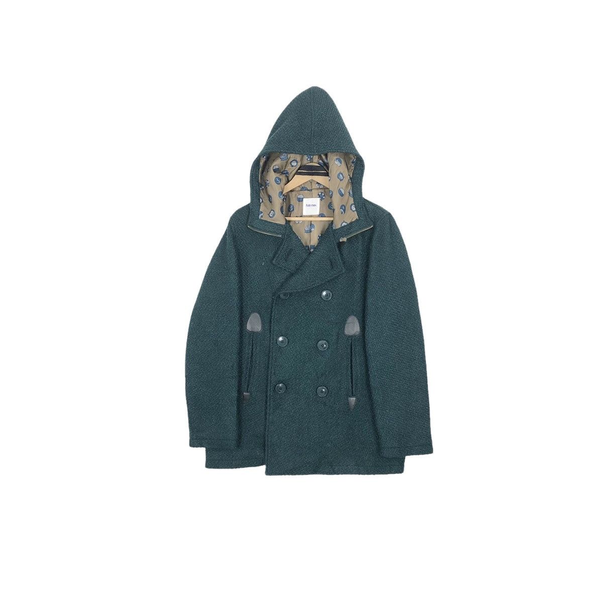 Issey Miyake Ne-Net Hooded Double Breasted Duffle Coat Issey Miyake Size M / US 6-8 / IT 42-44 - 2 Thumbnail