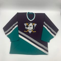 Vintage 90s Logo Athletic Mighty Ducks of Anaheim Jersey Size XL 50-52 NHL  Mesh