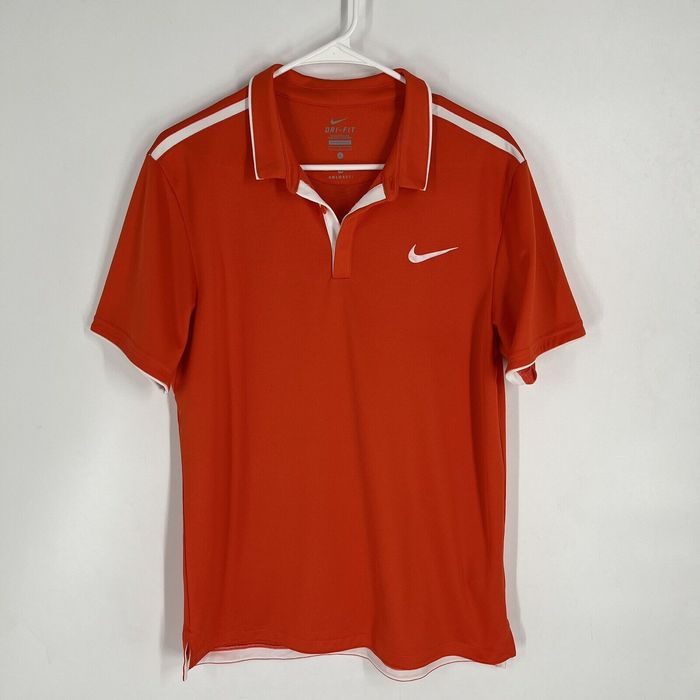 Nike Nike Dri Fit Mens Orange Colordry Golf Polo Shirt Size L Grailed