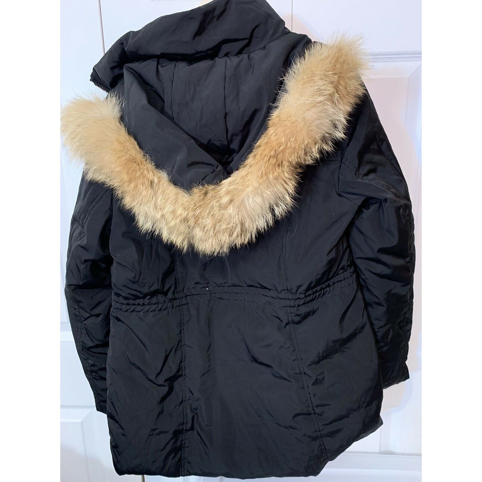 Andrew Marc ANDREW MARC For BLOOMINGDALES Black COYOTE FUR HOODED Women’ Size L / US 10 / IT 46 - 1 Thumbnail