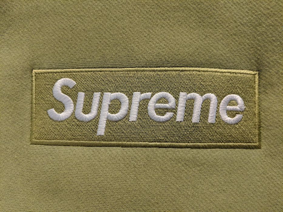Supreme Box Logo Hooded Sweatshirt Sage
