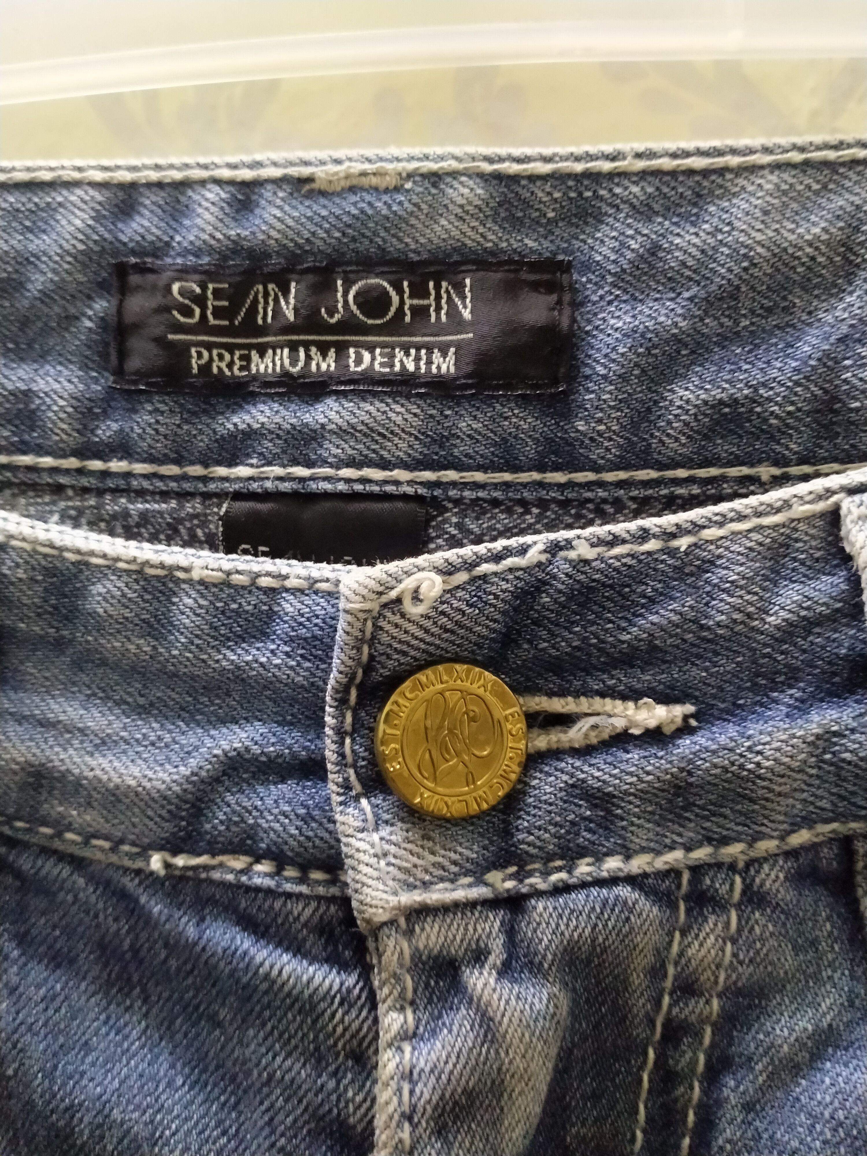 Japanese Brand PRIMIUM DENIM JEANS SEAN JOHN EMBROIDERY LOGO Size US 34 / EU 50 - 13 Thumbnail
