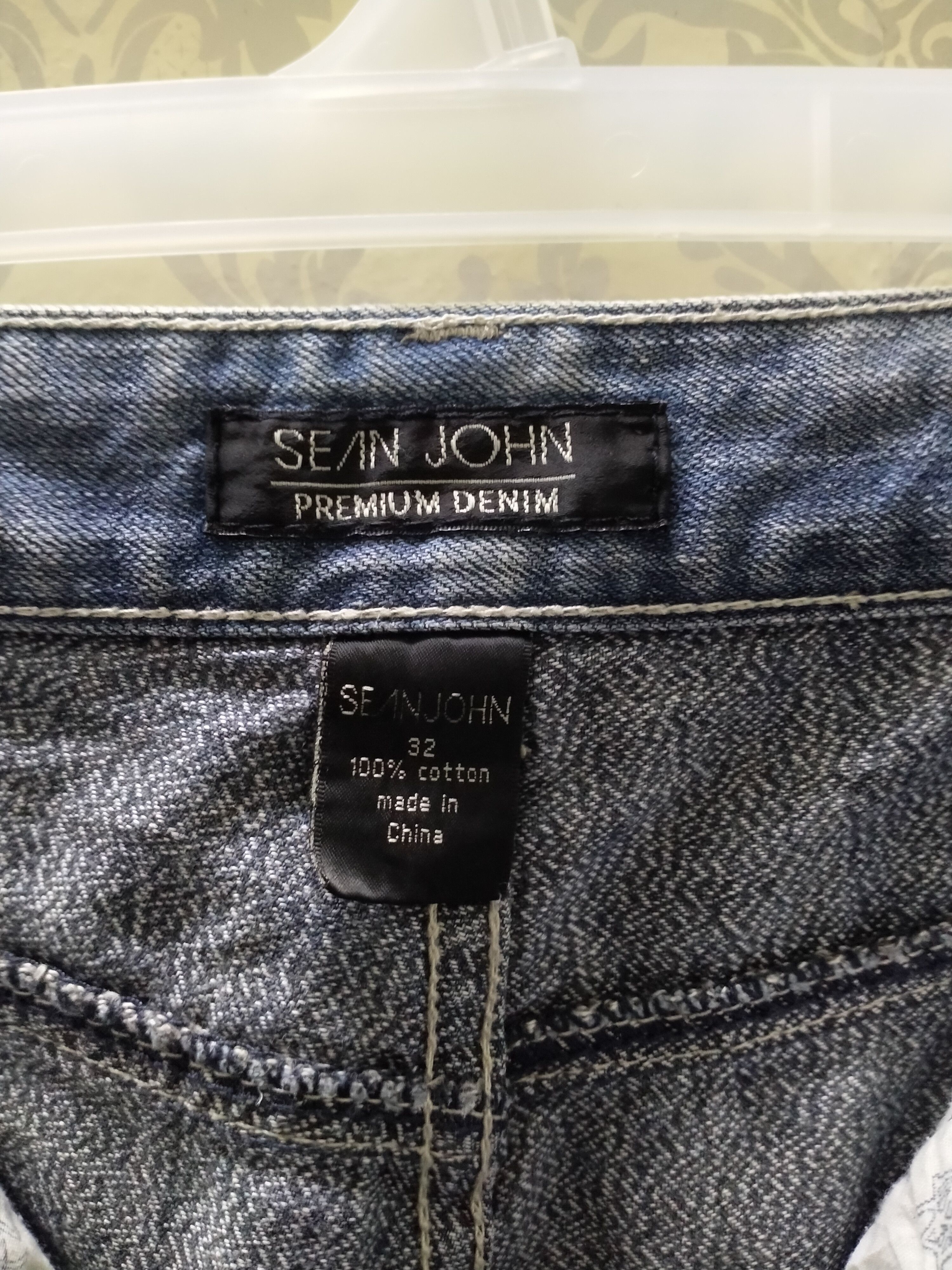 Japanese Brand PRIMIUM DENIM JEANS SEAN JOHN EMBROIDERY LOGO Size US 34 / EU 50 - 14 Thumbnail