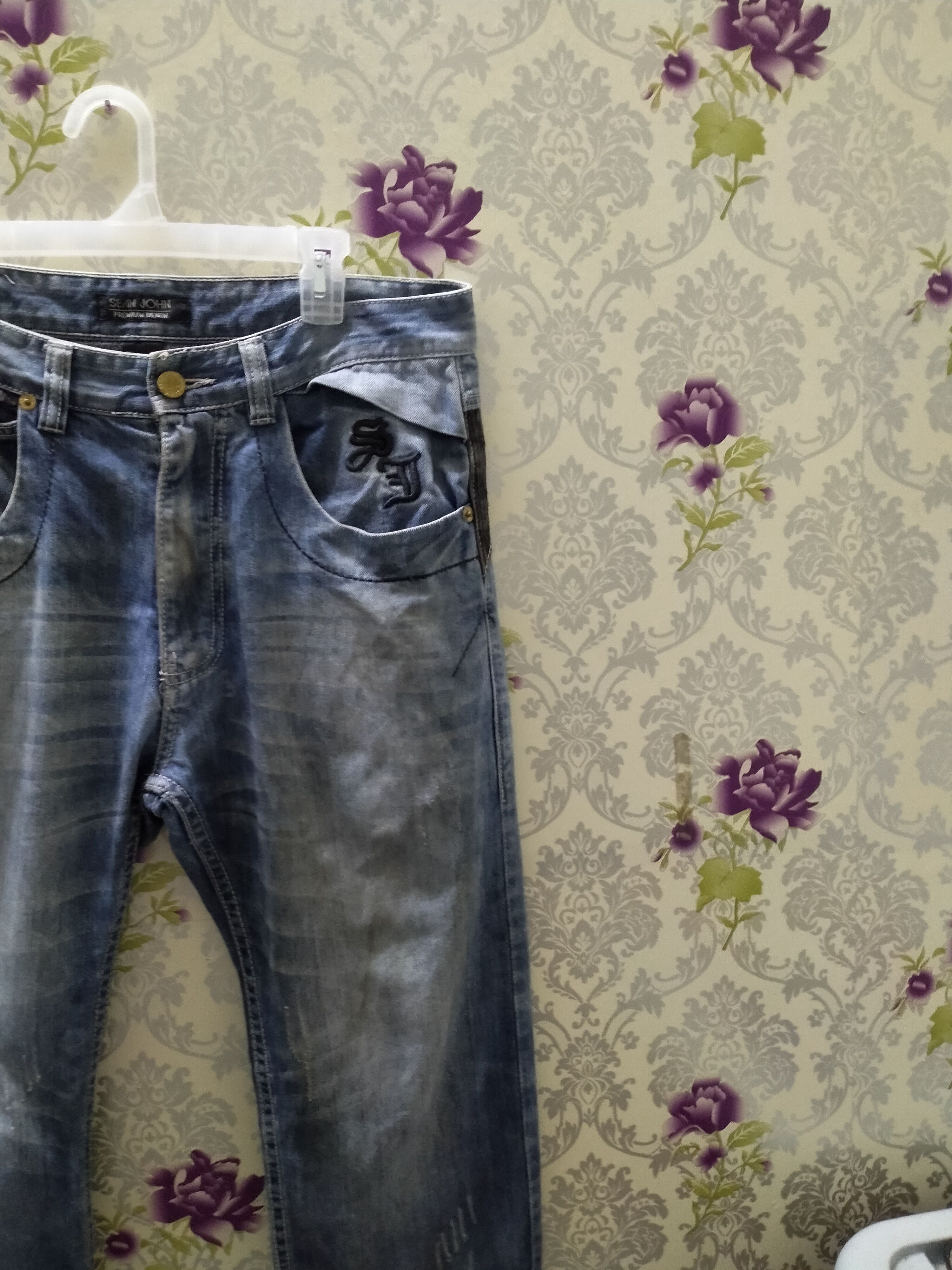 Japanese Brand PRIMIUM DENIM JEANS SEAN JOHN EMBROIDERY LOGO Size US 34 / EU 50 - 10 Thumbnail