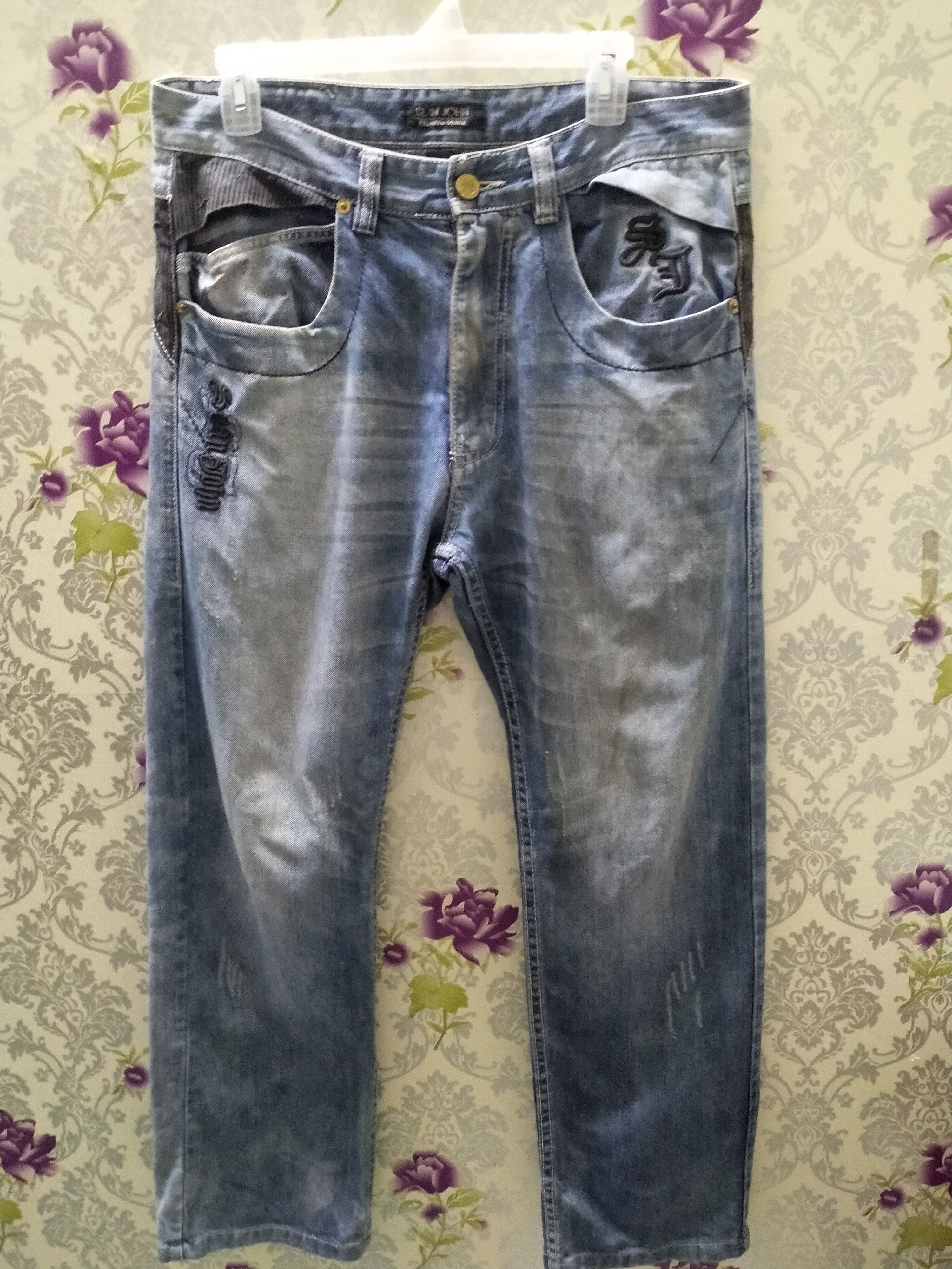 Japanese Brand PRIMIUM DENIM JEANS SEAN JOHN EMBROIDERY LOGO Size US 34 / EU 50 - 7 Thumbnail