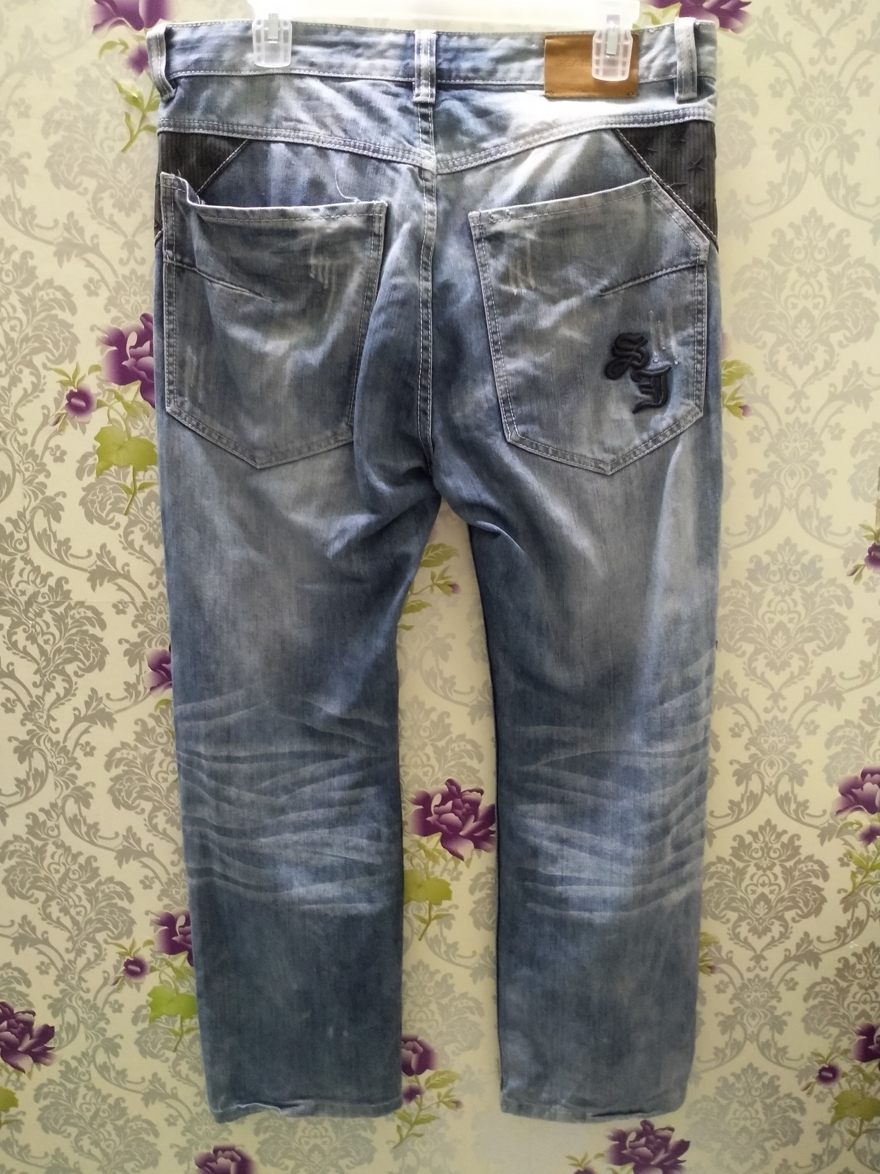 Japanese Brand PRIMIUM DENIM JEANS SEAN JOHN EMBROIDERY LOGO Size US 34 / EU 50 - 1 Thumbnail